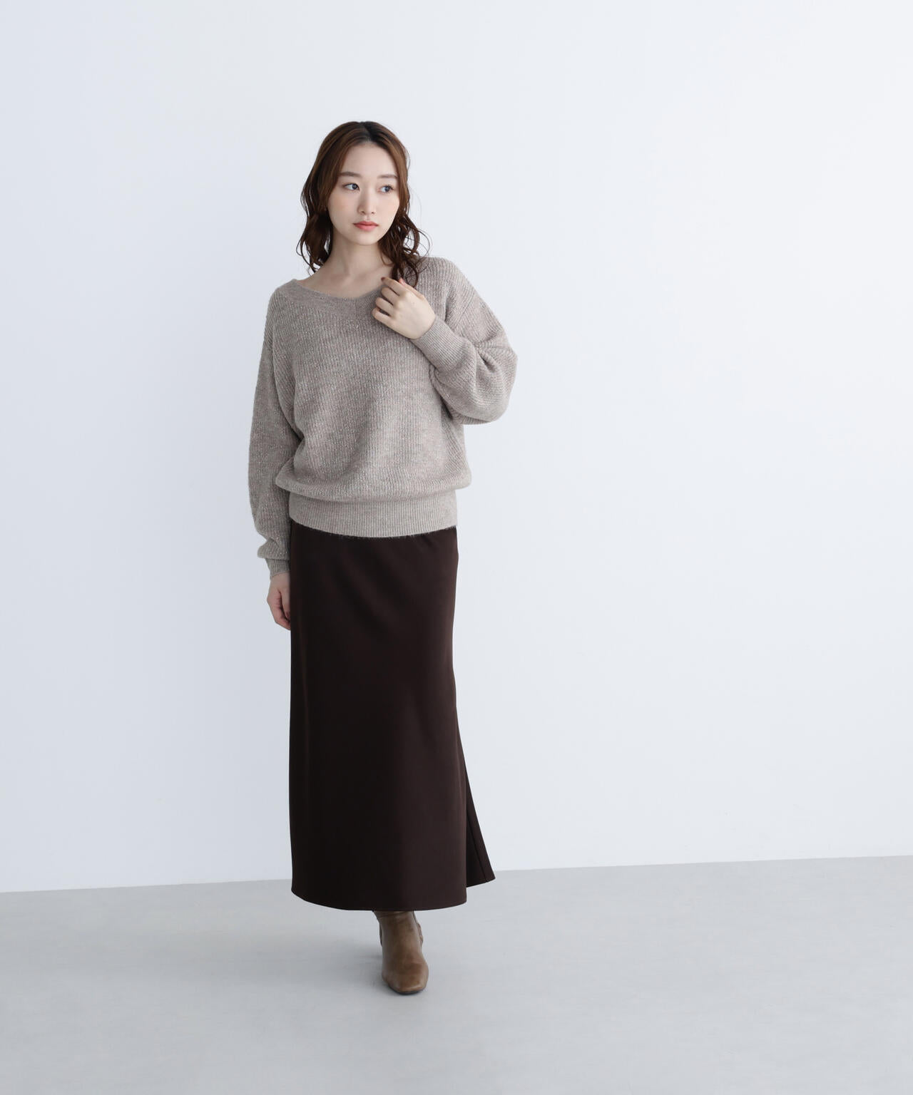 【Oggi掲載】バイアスサテンナロースカート