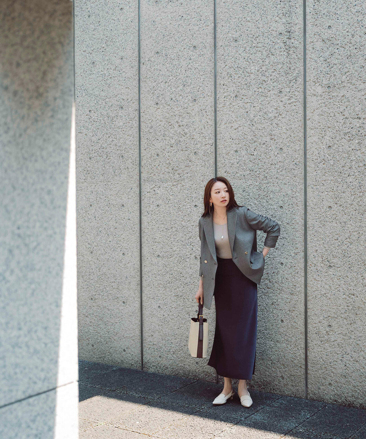 【Oggi掲載】バイアスサテンナロースカート