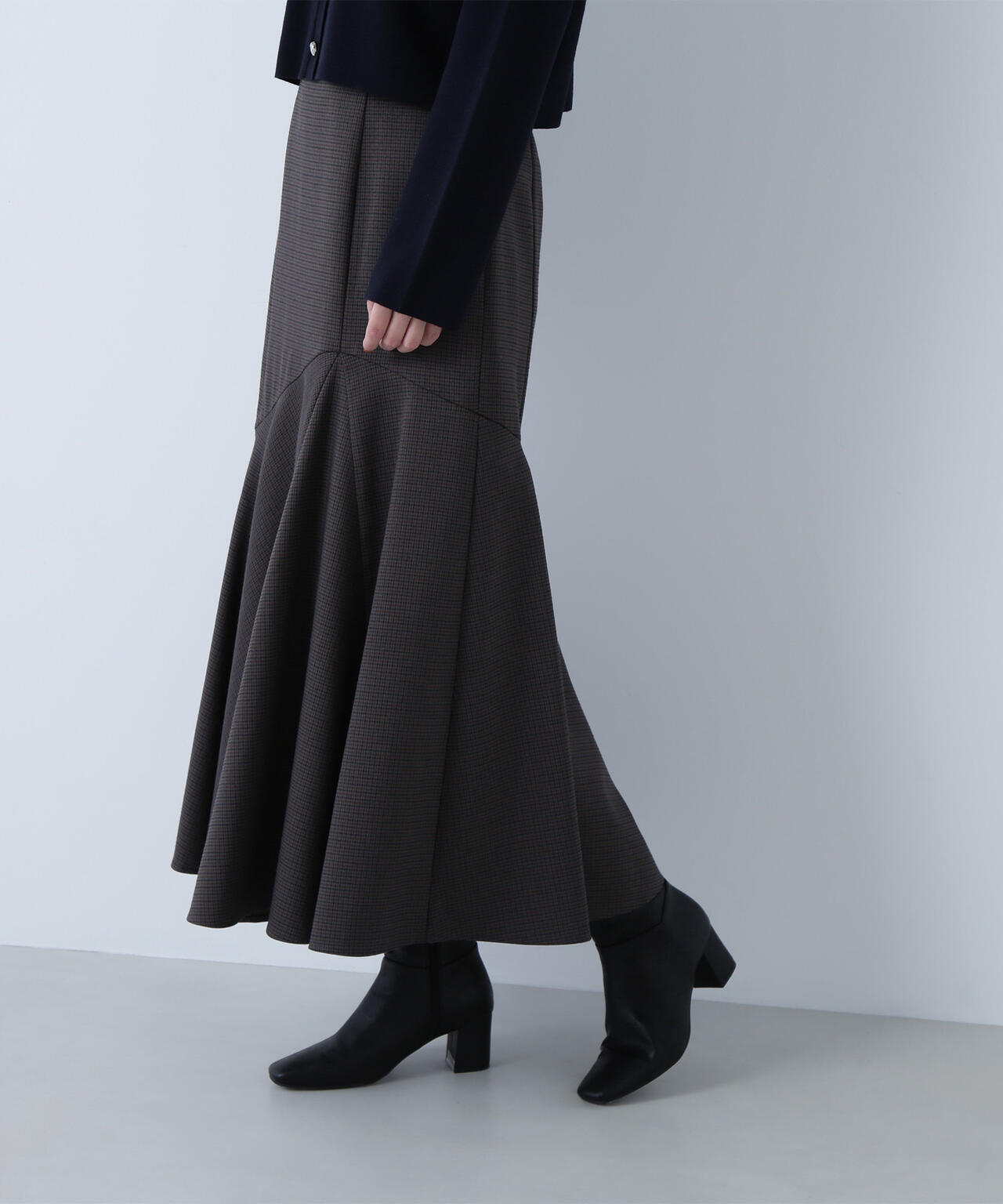アシメチェックマーメイドスカート