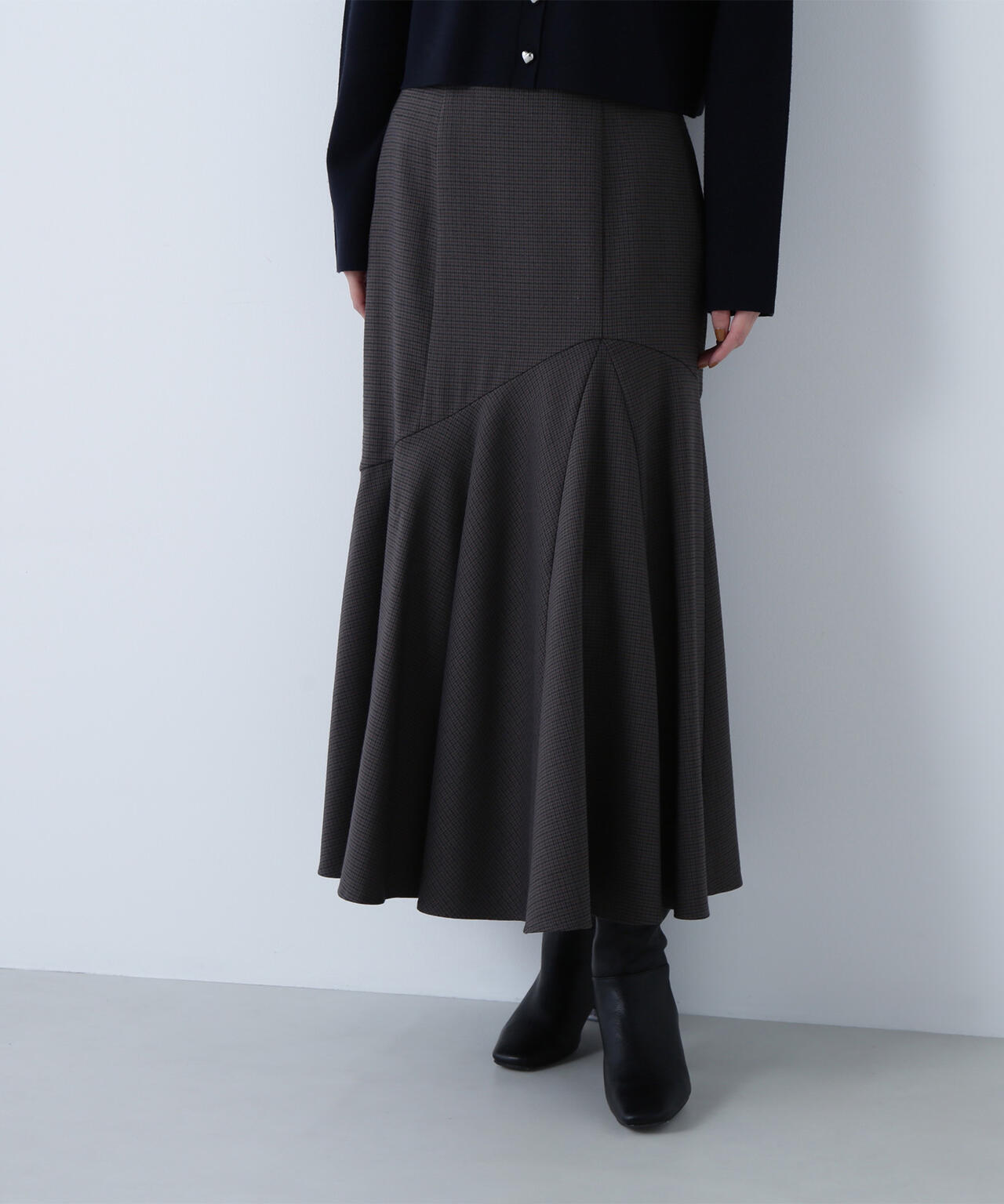 アシメチェックマーメイドスカート