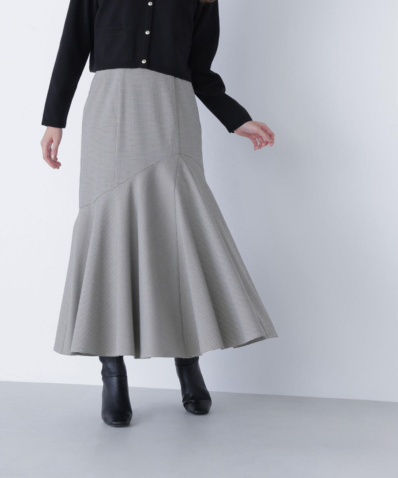 アシメチェックマーメイドスカート