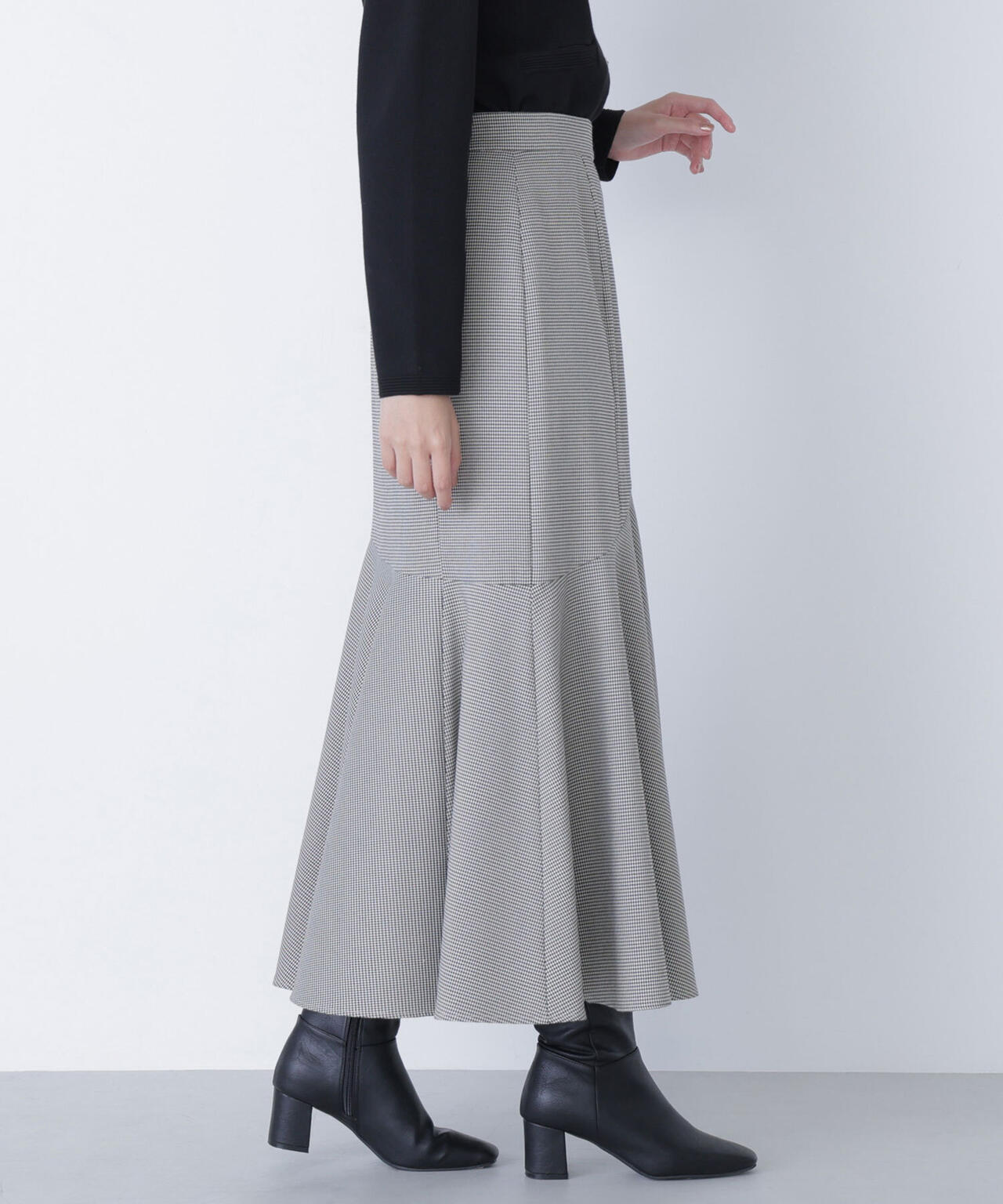アシメチェックマーメイドスカート