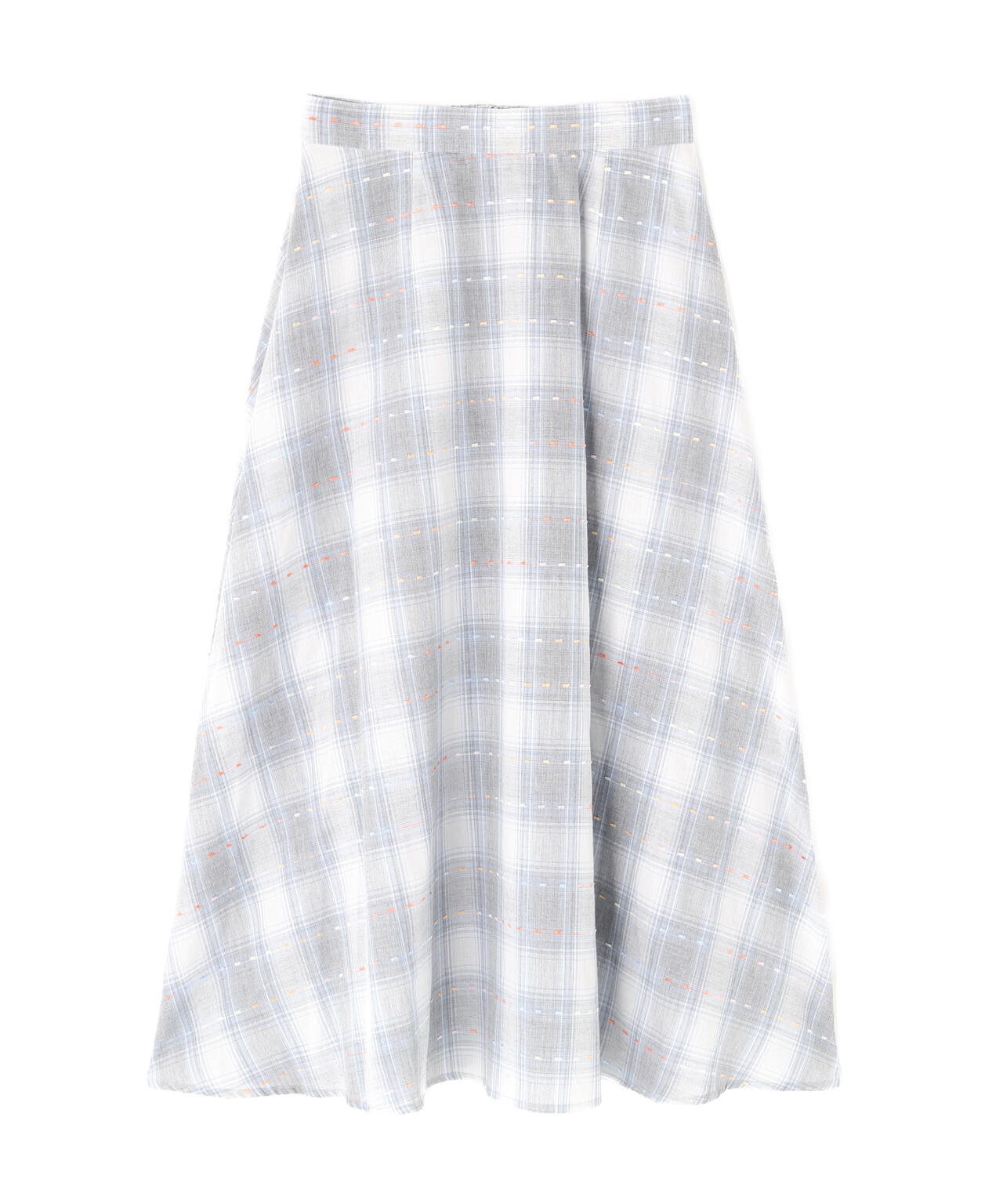 カラーヤーンチェックスカート