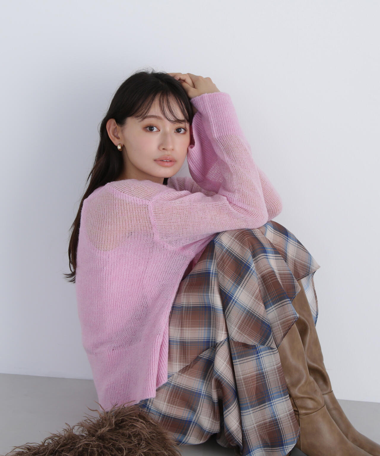 THINK NATURAL】シアーチェックナロースカート | NATURAL BEAUTY