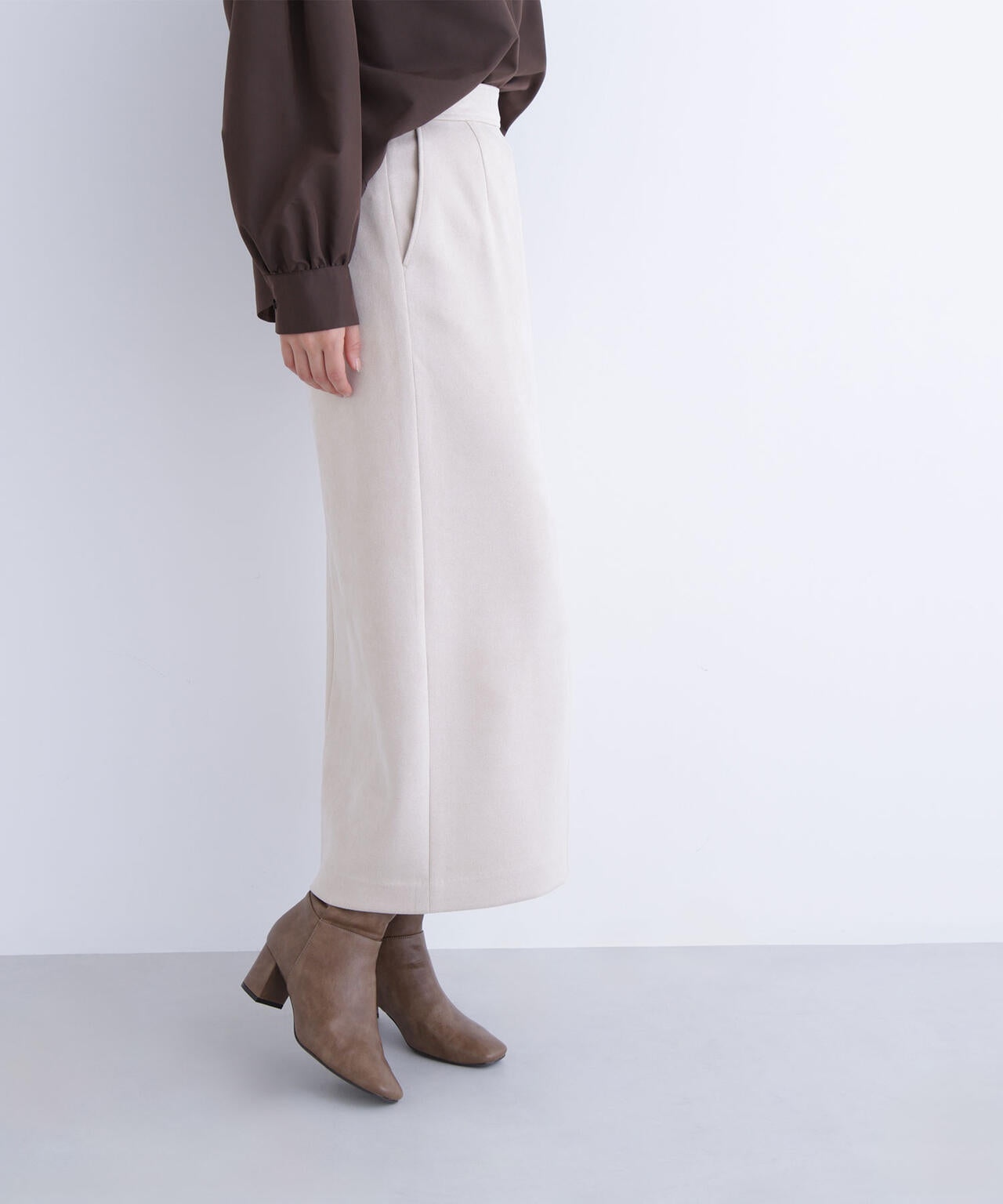 フェイクスエードシリーズ スリットスカート