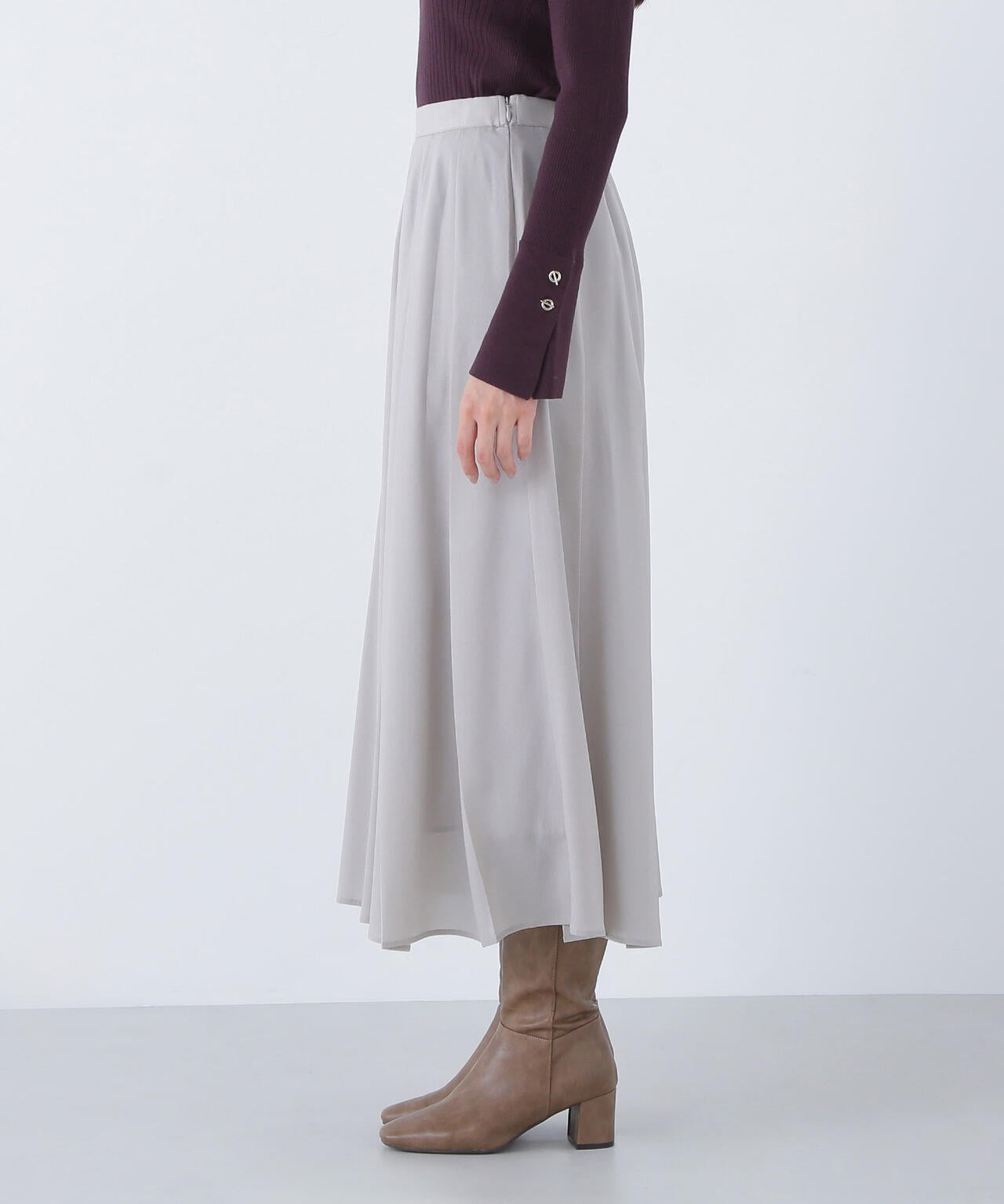 オータムカラープリーツスカート