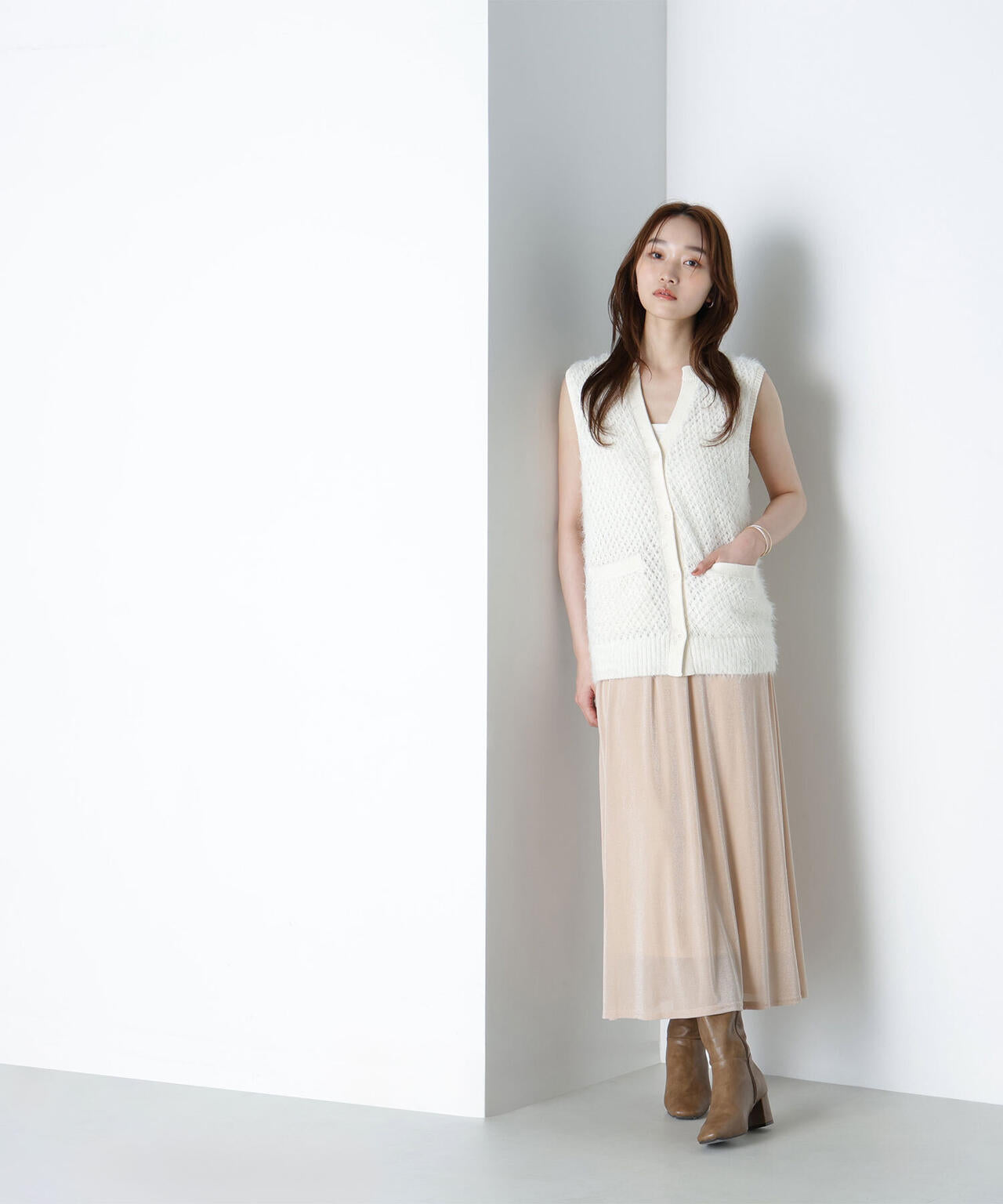 ベロアライクナロースカート