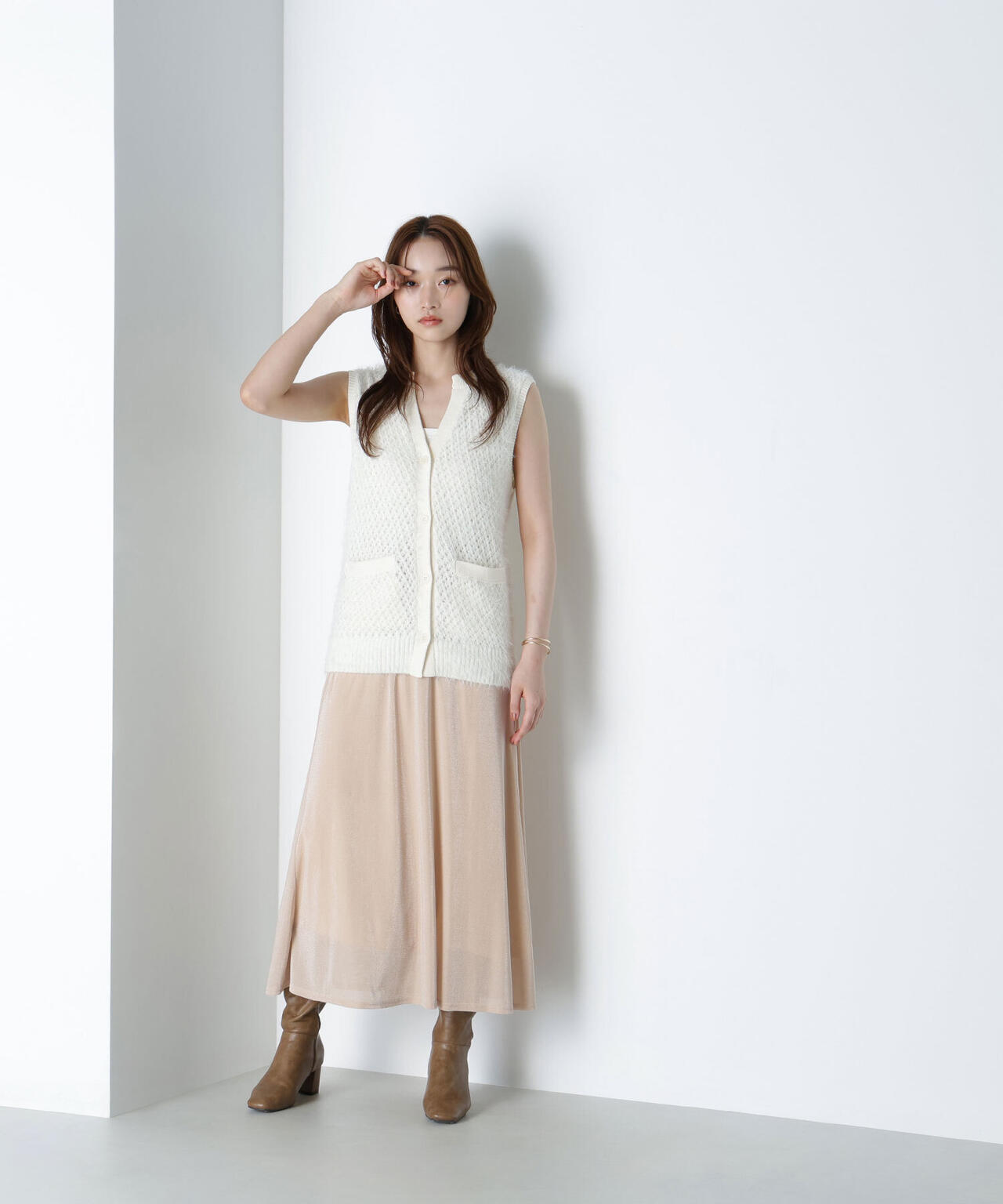 ベロアライクナロースカート