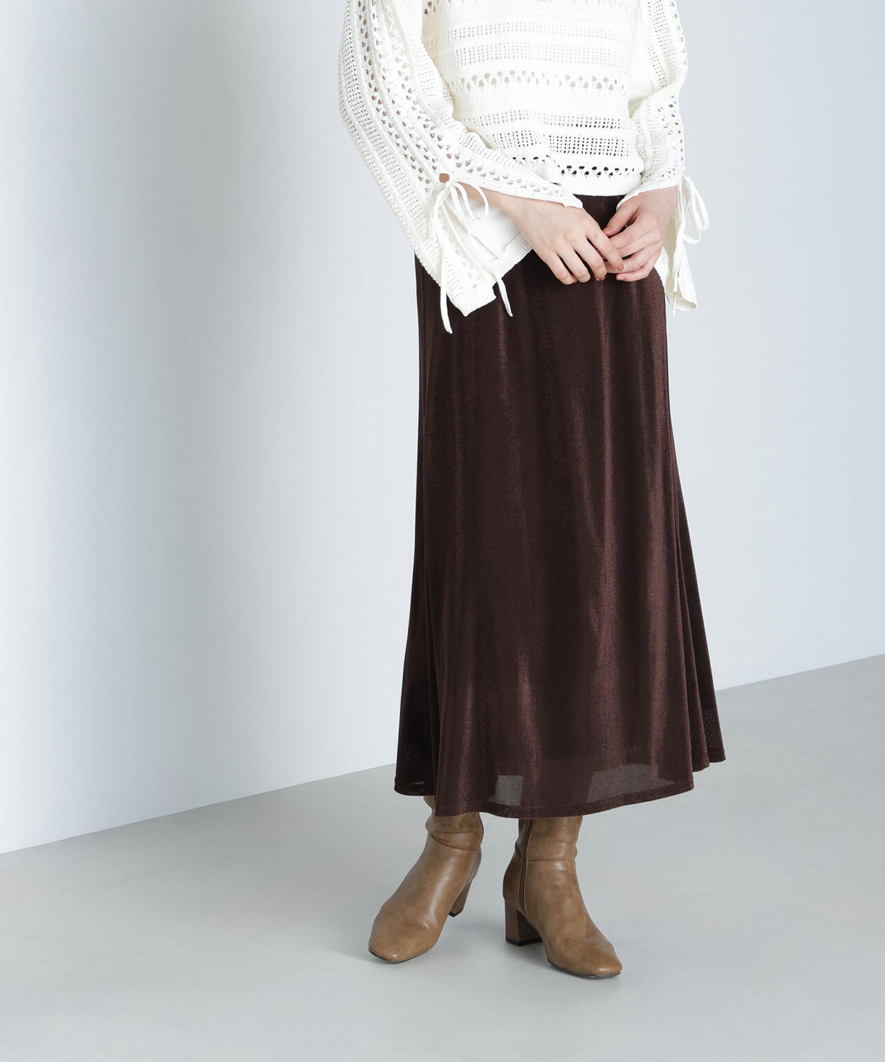 ベロアライクナロースカート