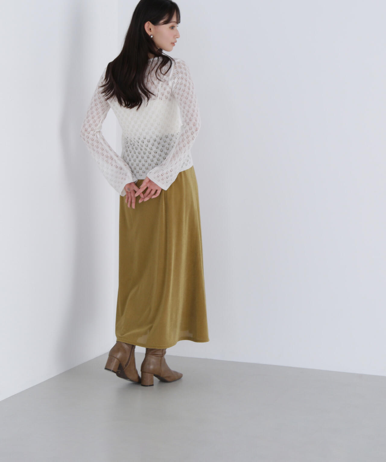 ベロアライクナロースカート