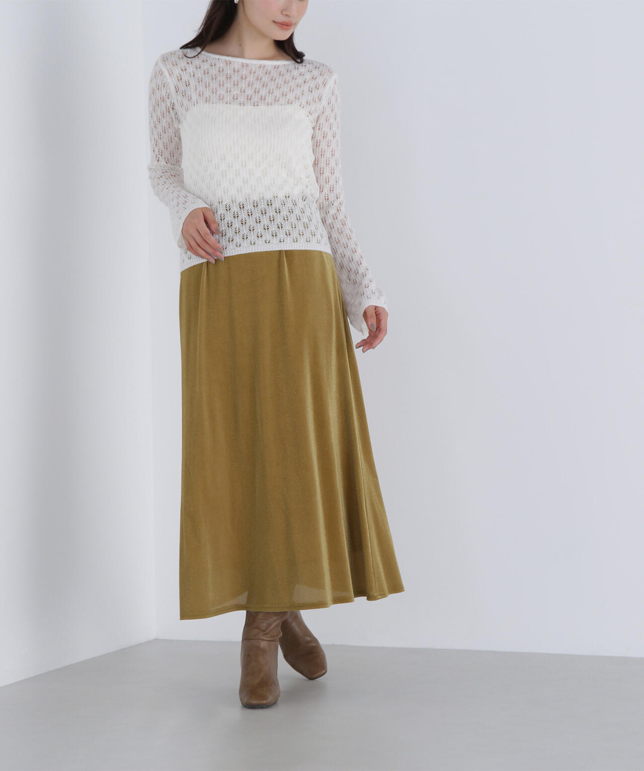 ベロアライクナロースカート