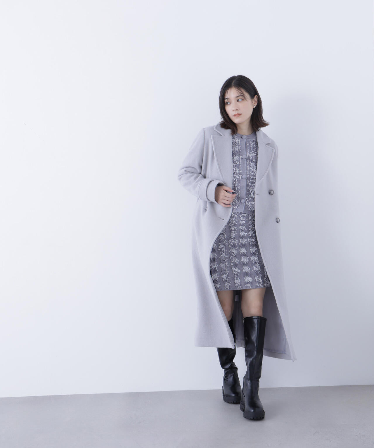 フリンジニット SETUP ミニスカート