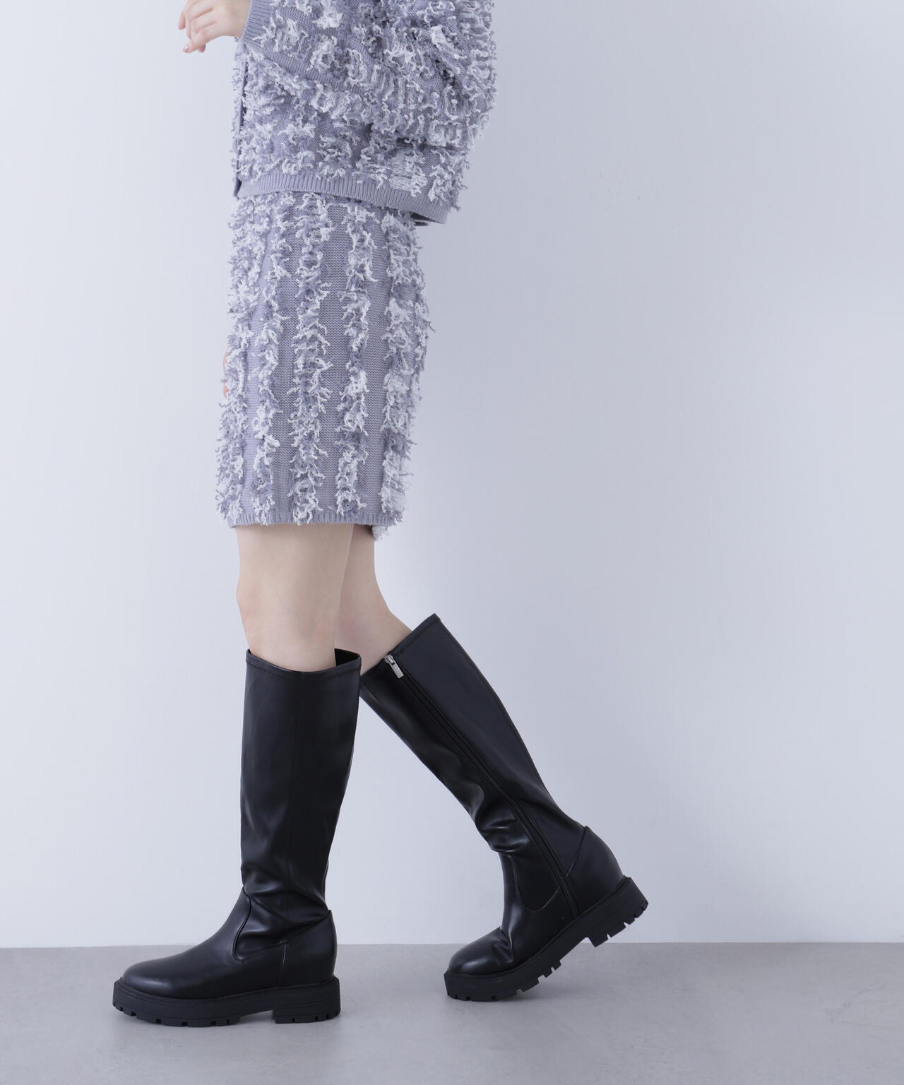 フリンジニット SETUP ミニスカート