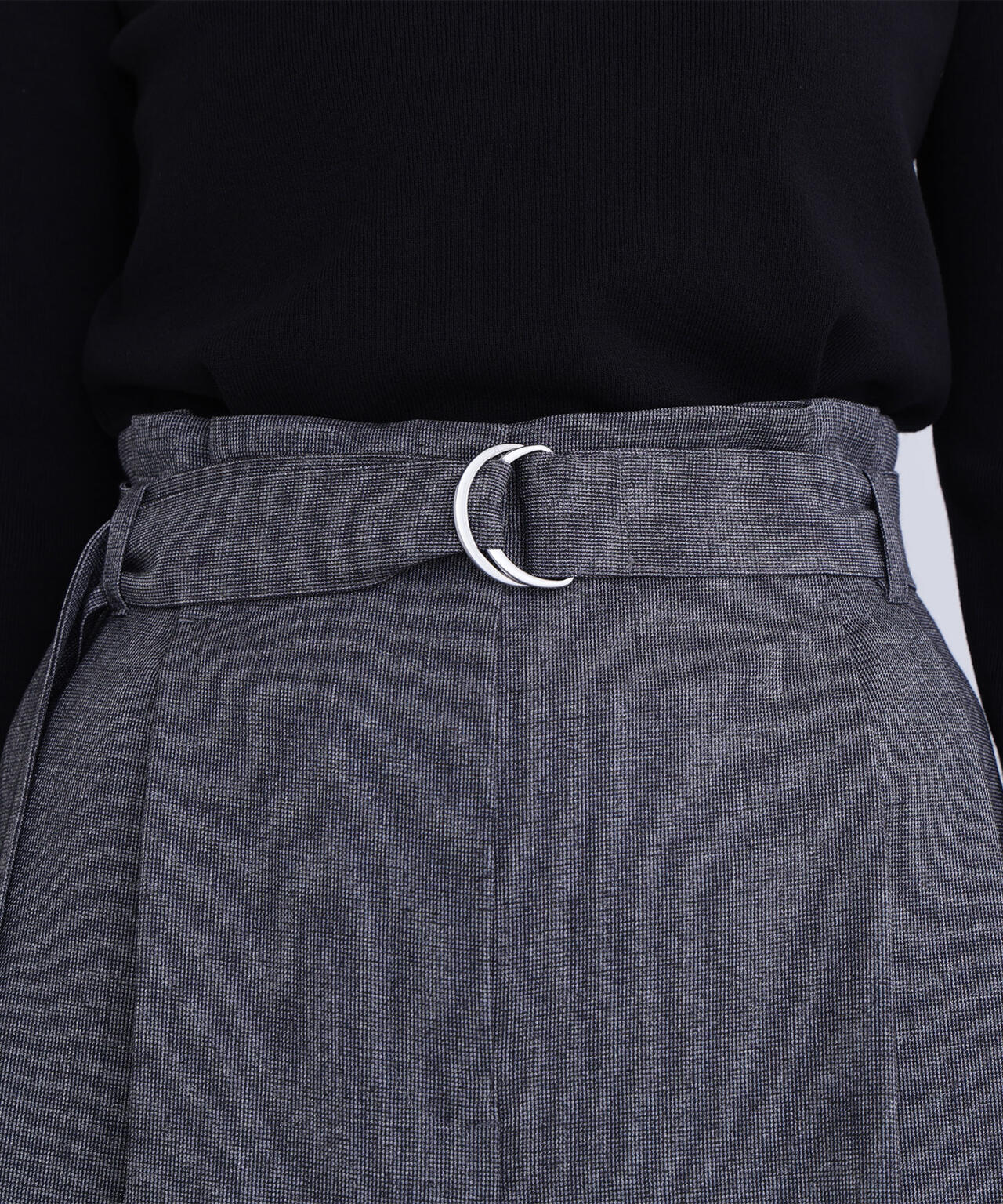 ツイーディーベルテッドワイドパンツ