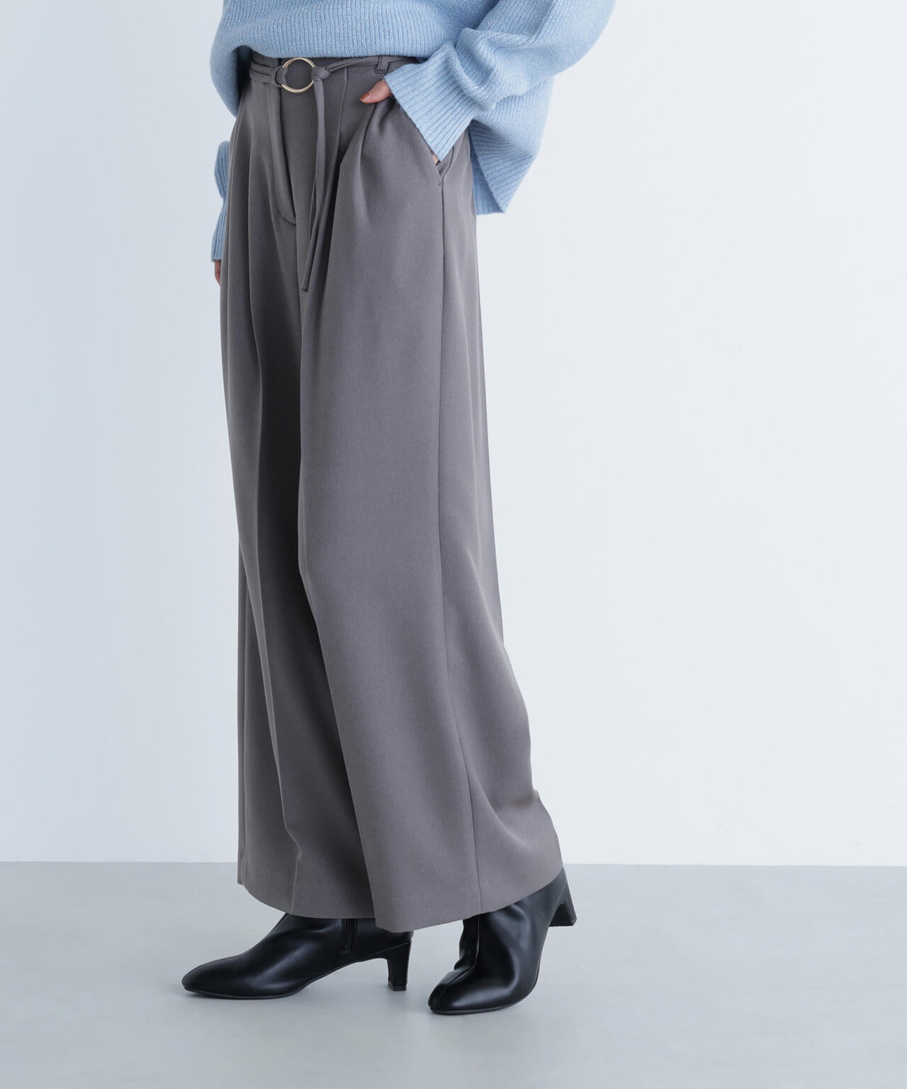 ダブルベルトワイドパンツII