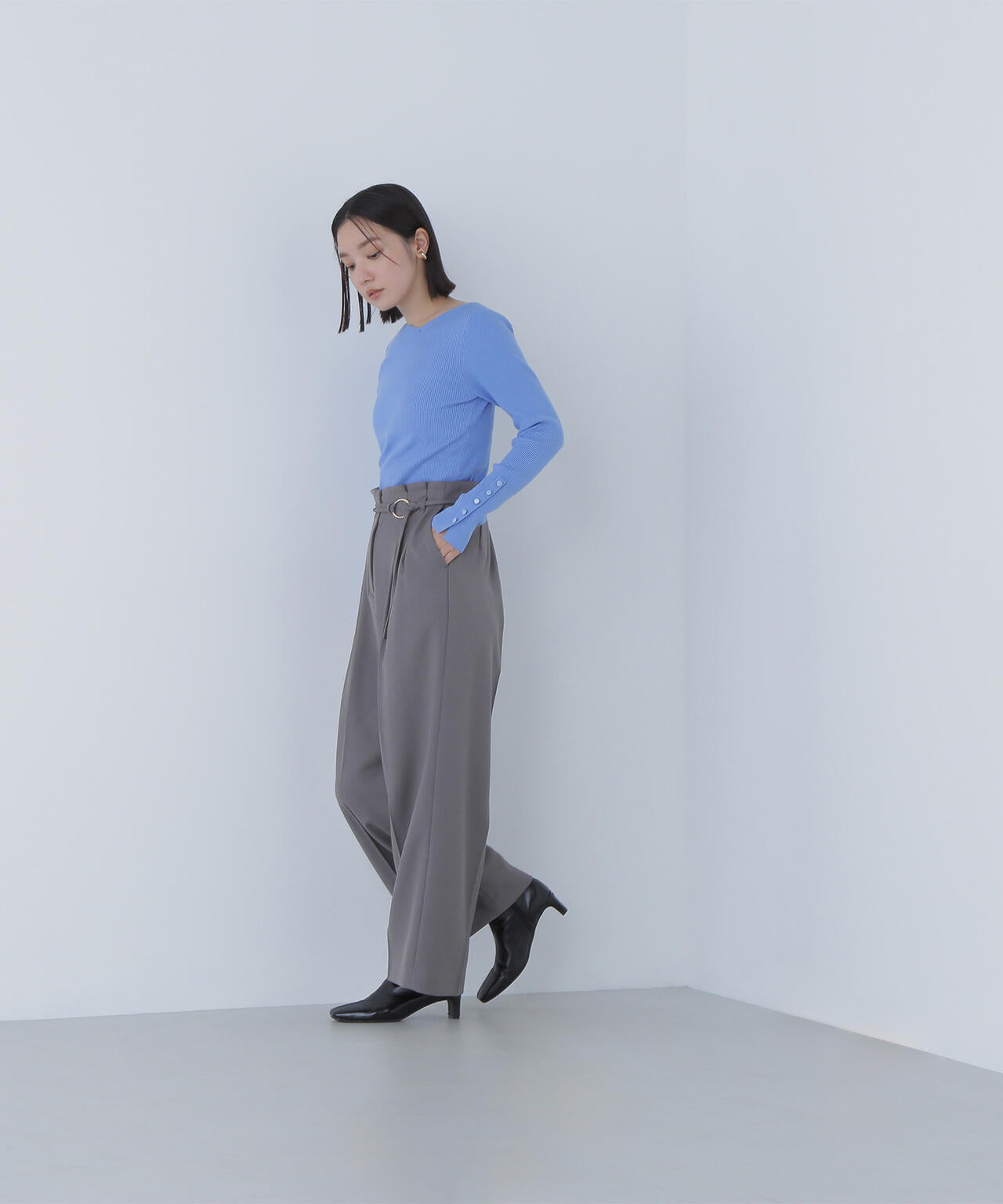 ダブルベルトワイドパンツII