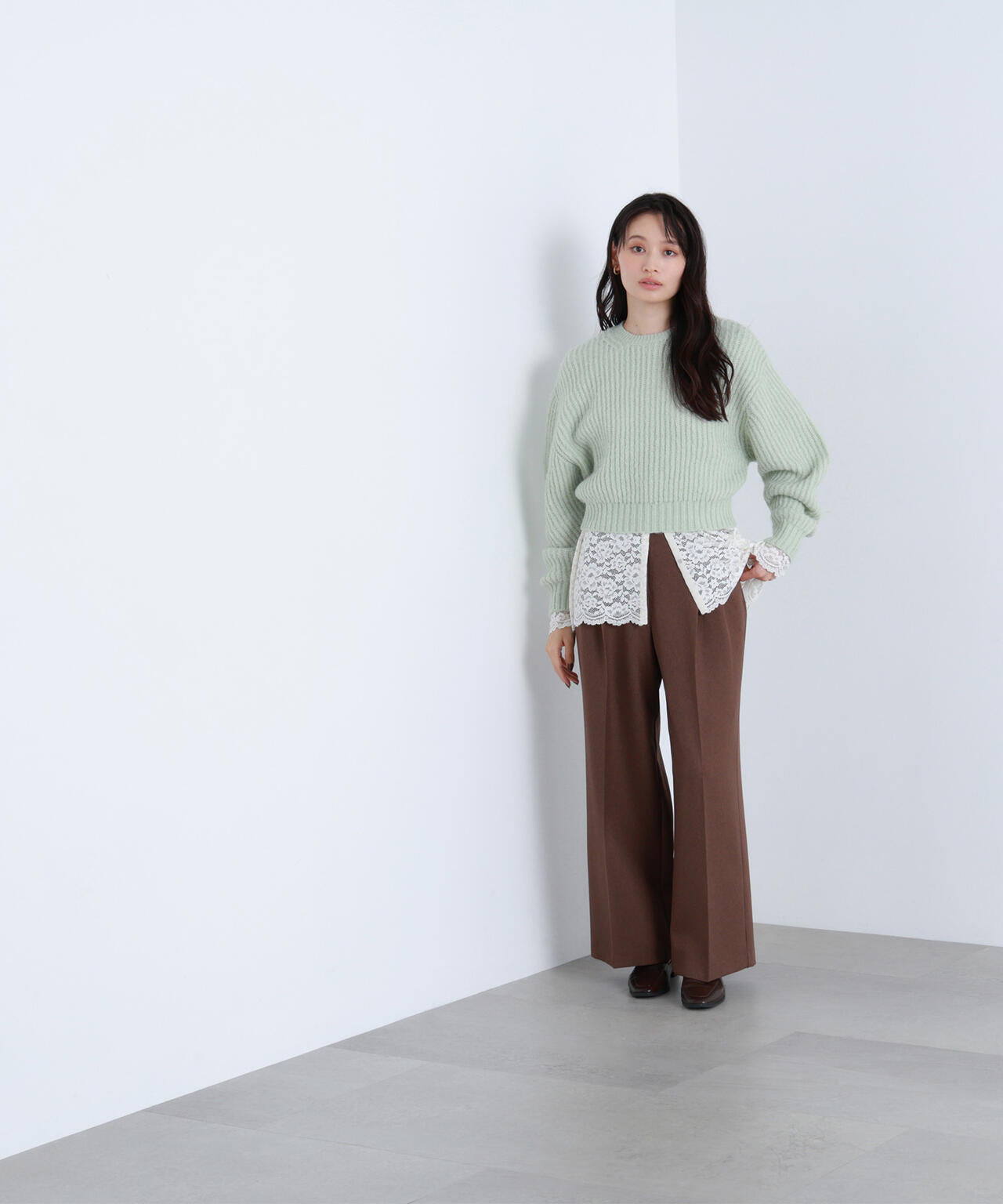 【BLANC】ツイーディータックパンツ