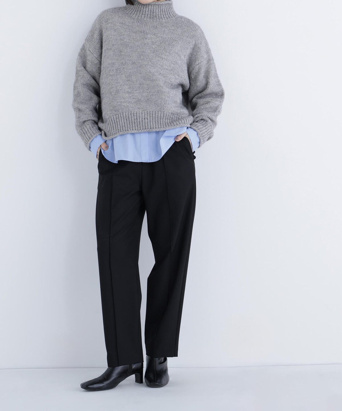 裏起毛イージーテーパードパンツ