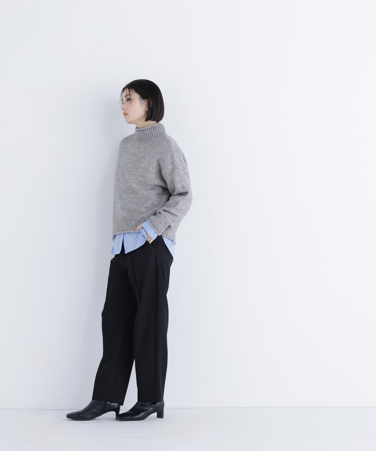 裏起毛イージーテーパードパンツ