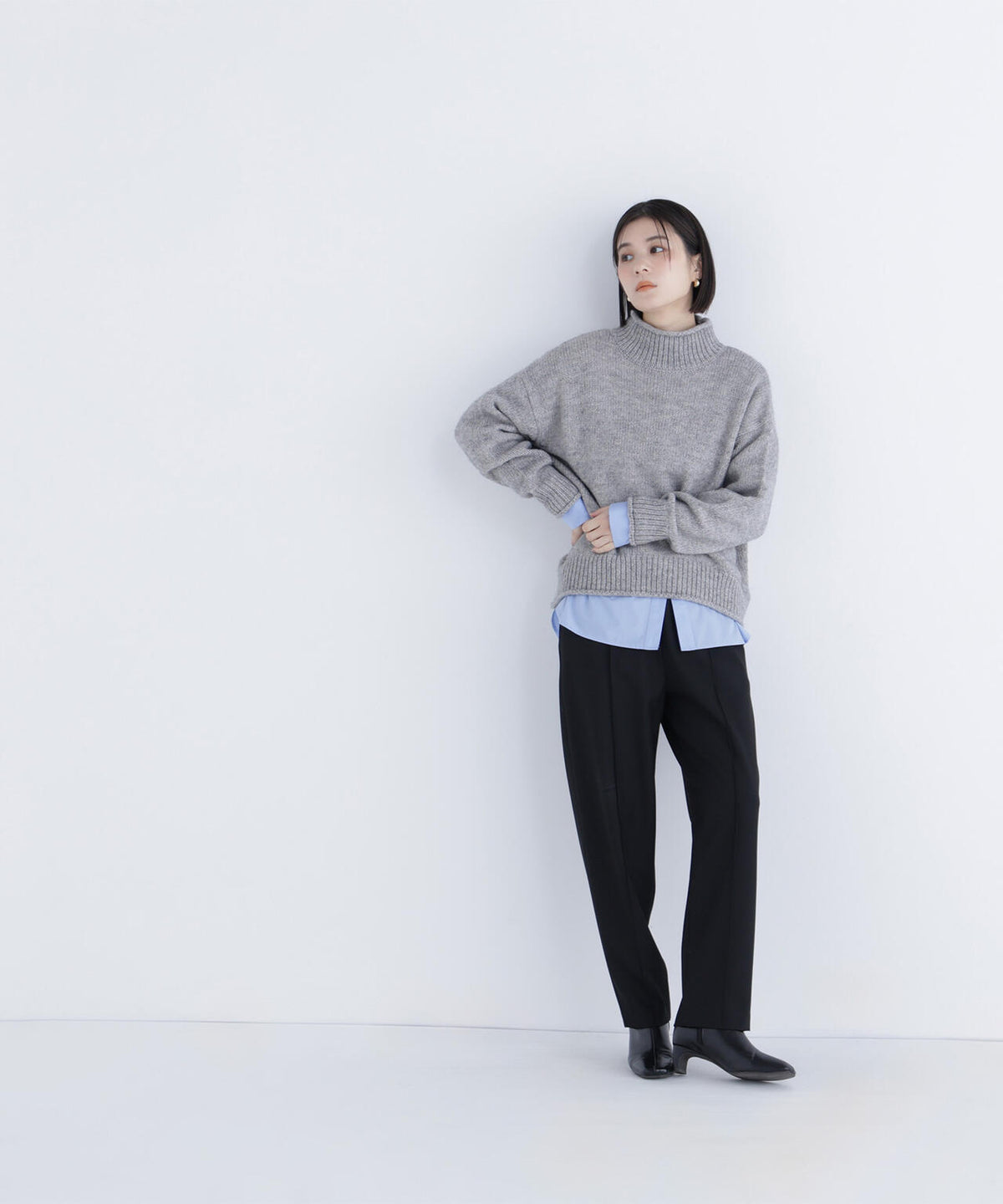 裏起毛イージーテーパードパンツ