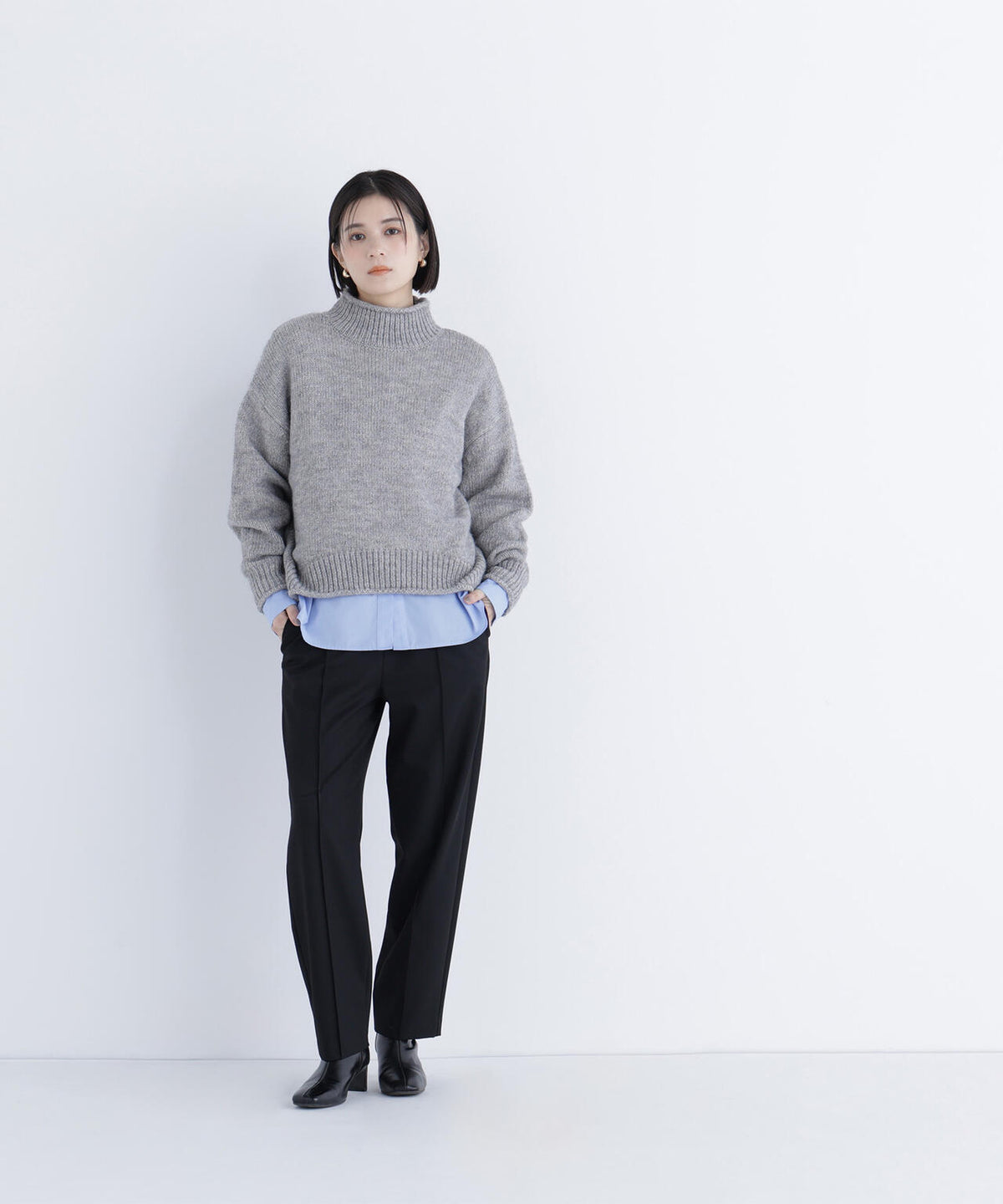 裏起毛イージーテーパードパンツ