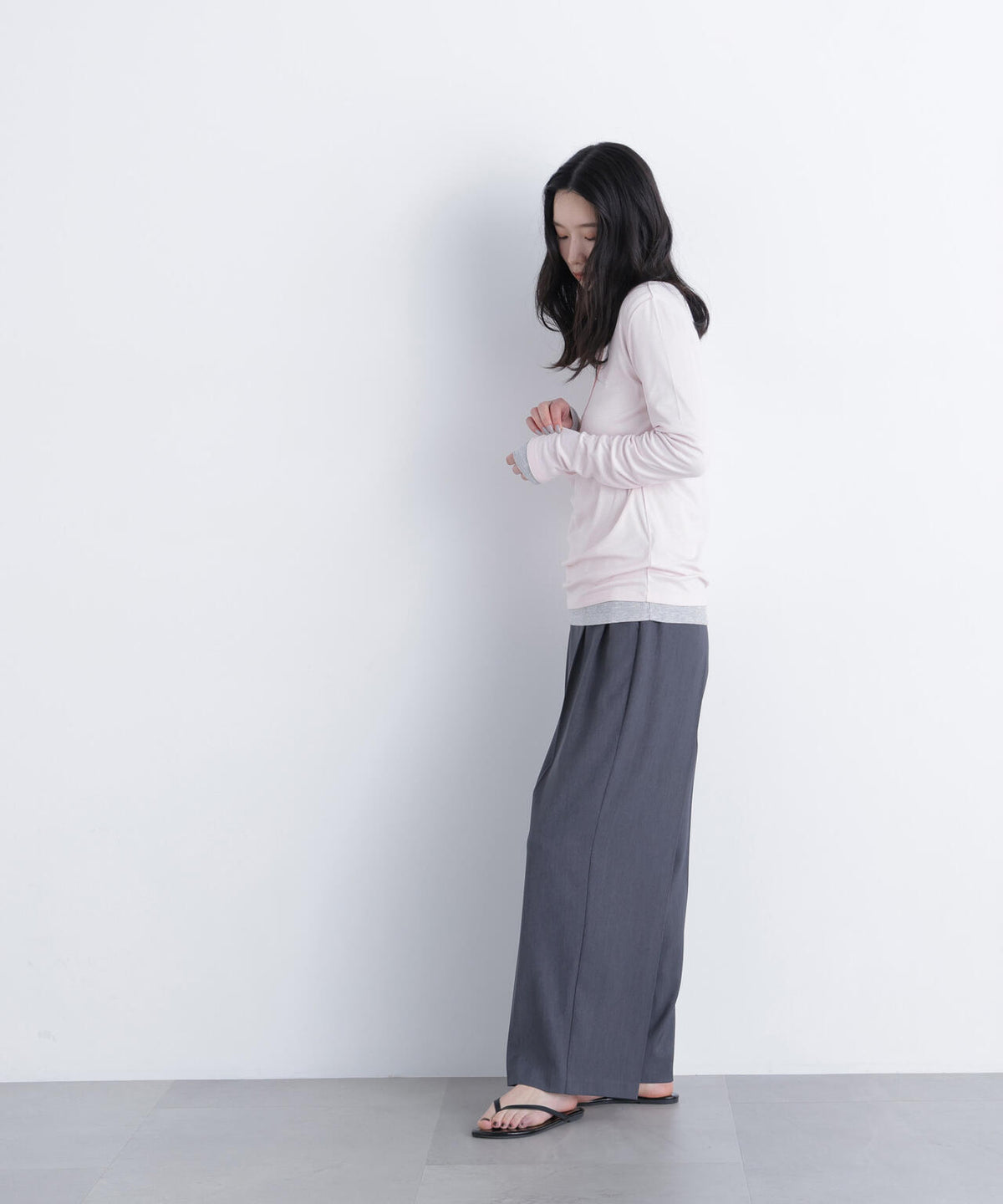 裏起毛イージーテーパードパンツ