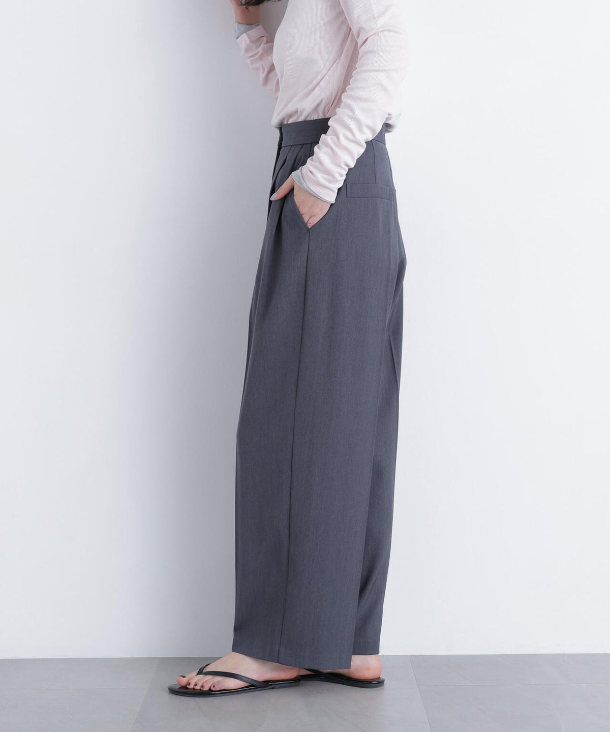 裏起毛イージーテーパードパンツ