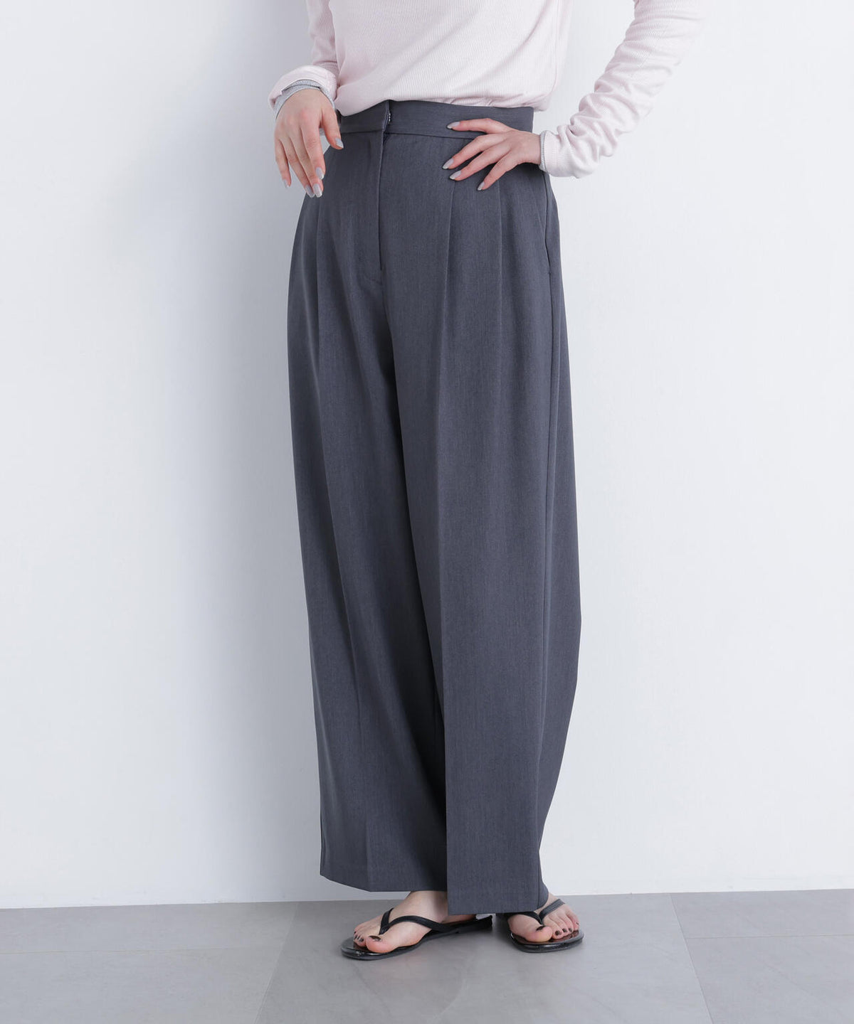 裏起毛イージーテーパードパンツ