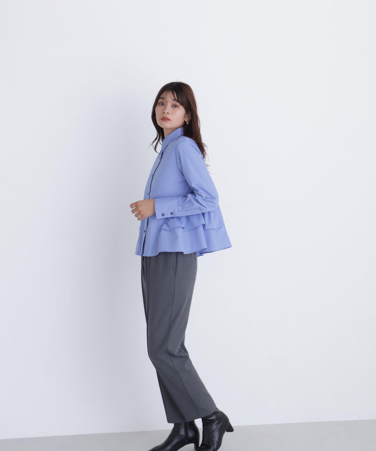 裏起毛イージーテーパードパンツ*