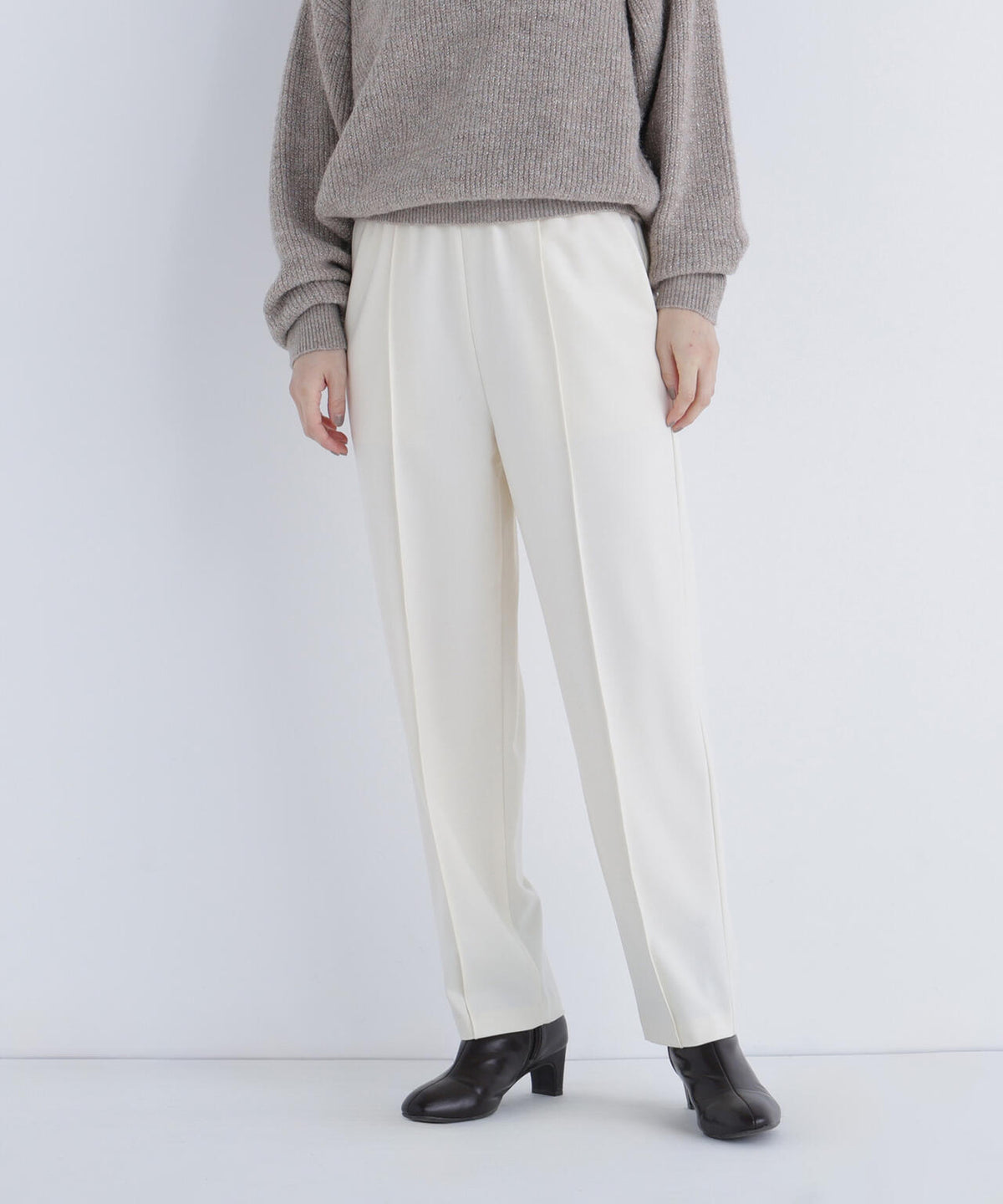 裏起毛イージーテーパードパンツ
