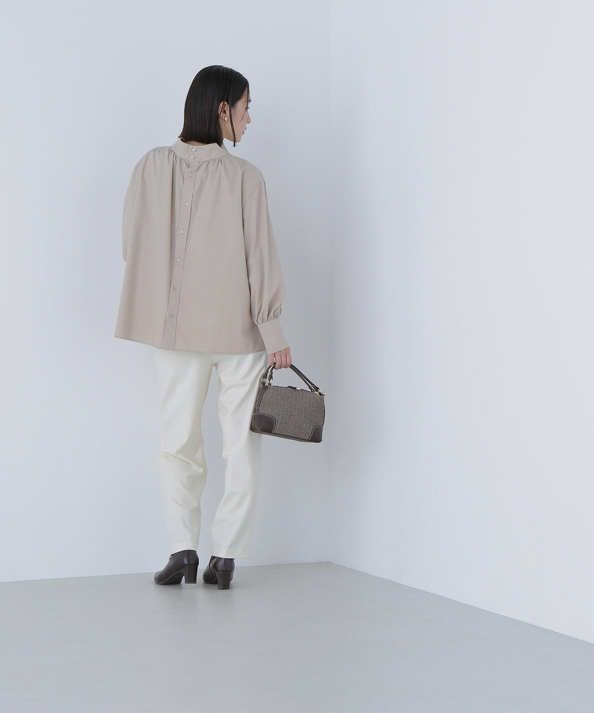 裏起毛イージーテーパードパンツ