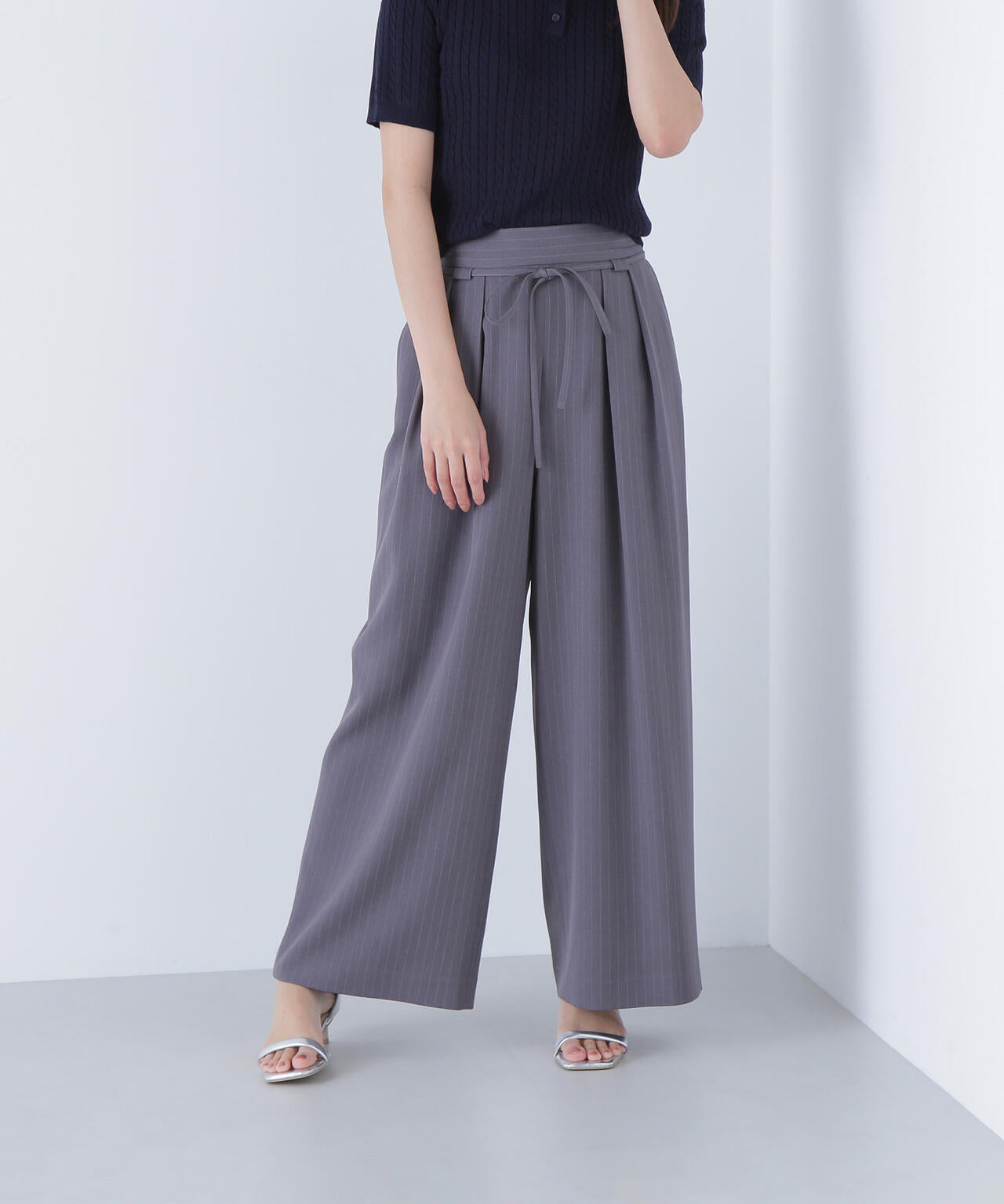 ナローリボンリラクシーパンツ