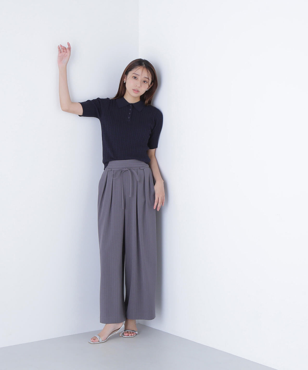 ナローリボンリラクシーパンツ