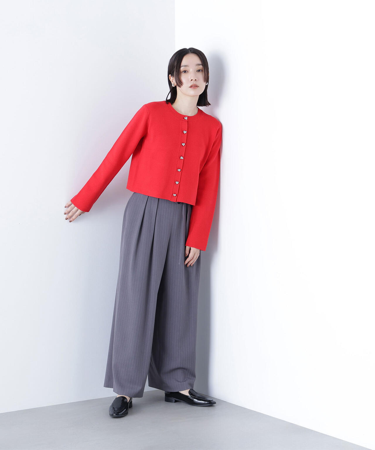 ナローリボンリラクシーパンツ*