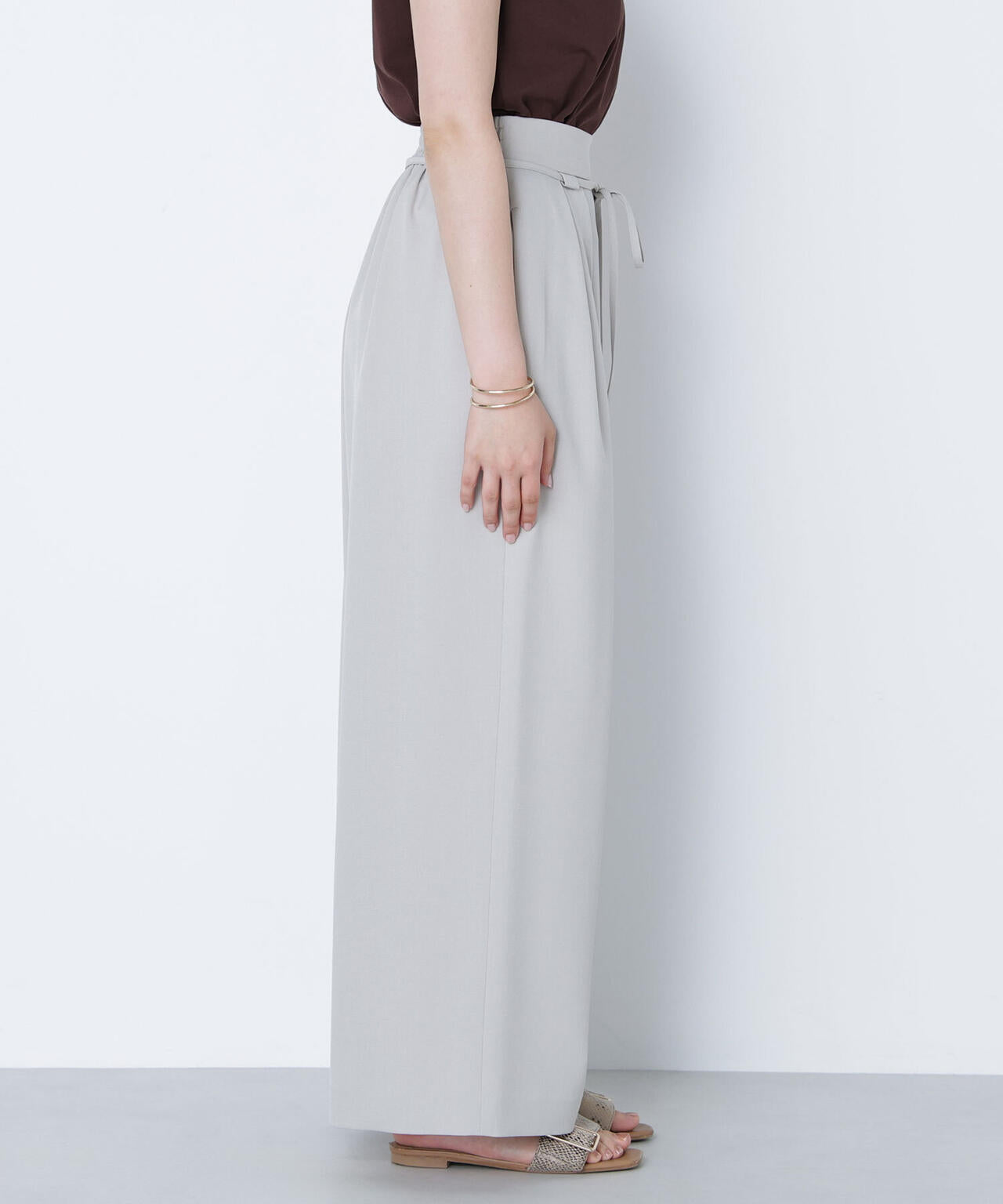 ナローリボンリラクシーパンツ