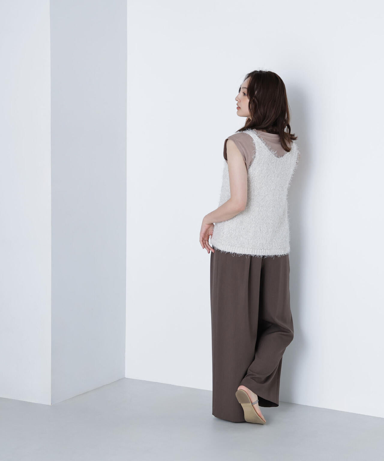 ナローリボンリラクシーパンツ