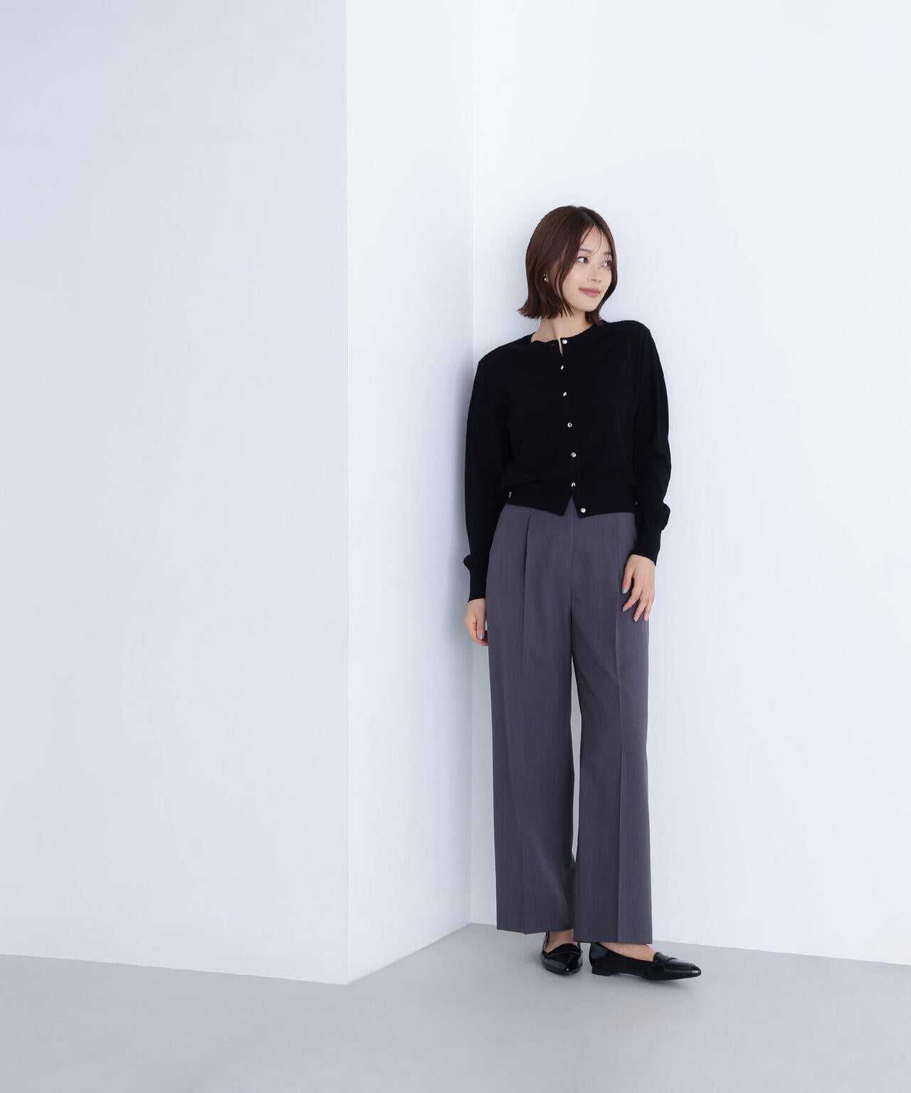 パウダリーツイルセットアップシリーズ ワイドストレートパンツ