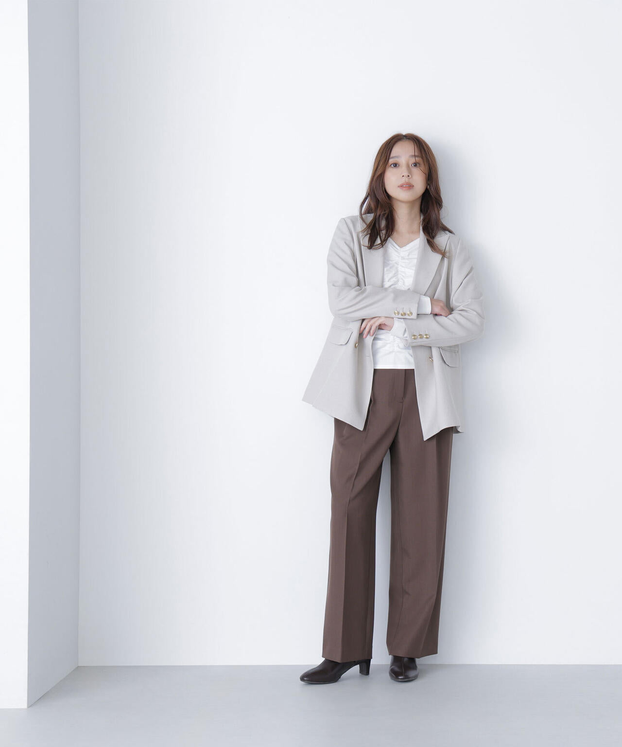 【CLASSY.掲載】【ちょうど、いい服】くびれ仕込みベルテッドパンツ