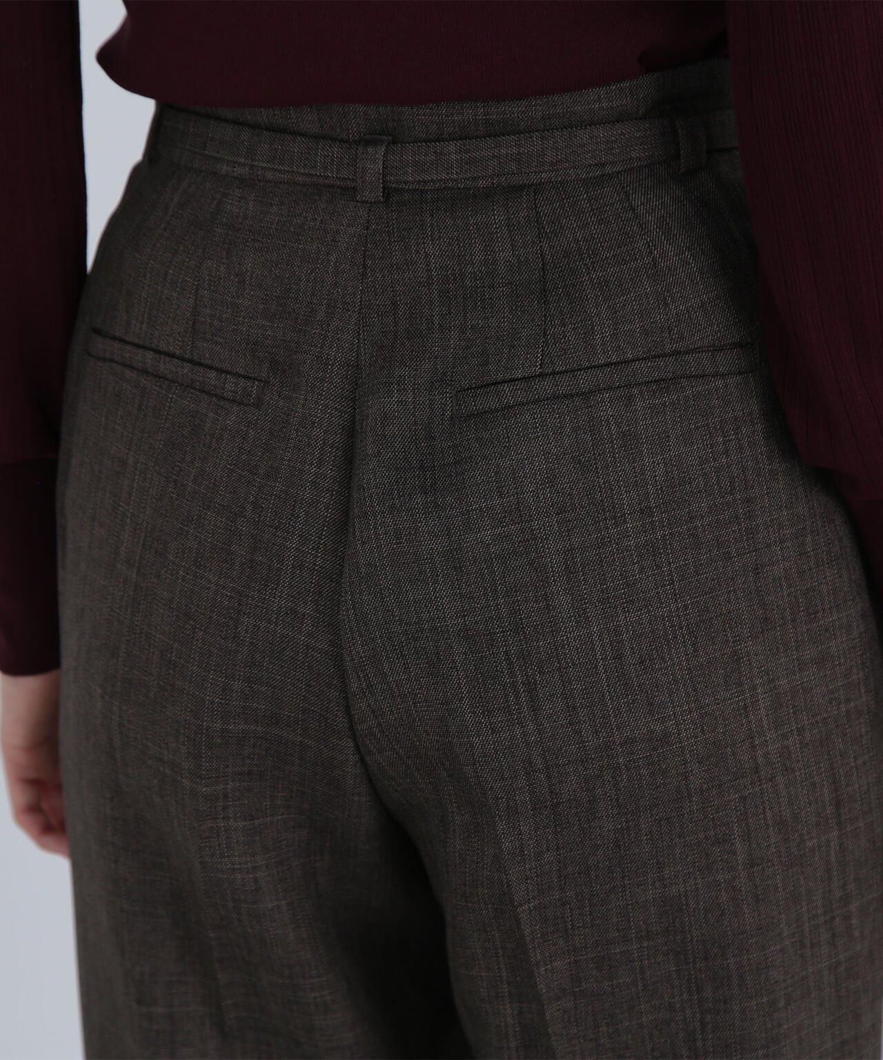 シャークスキン SETUPストレートテーパードパンツ