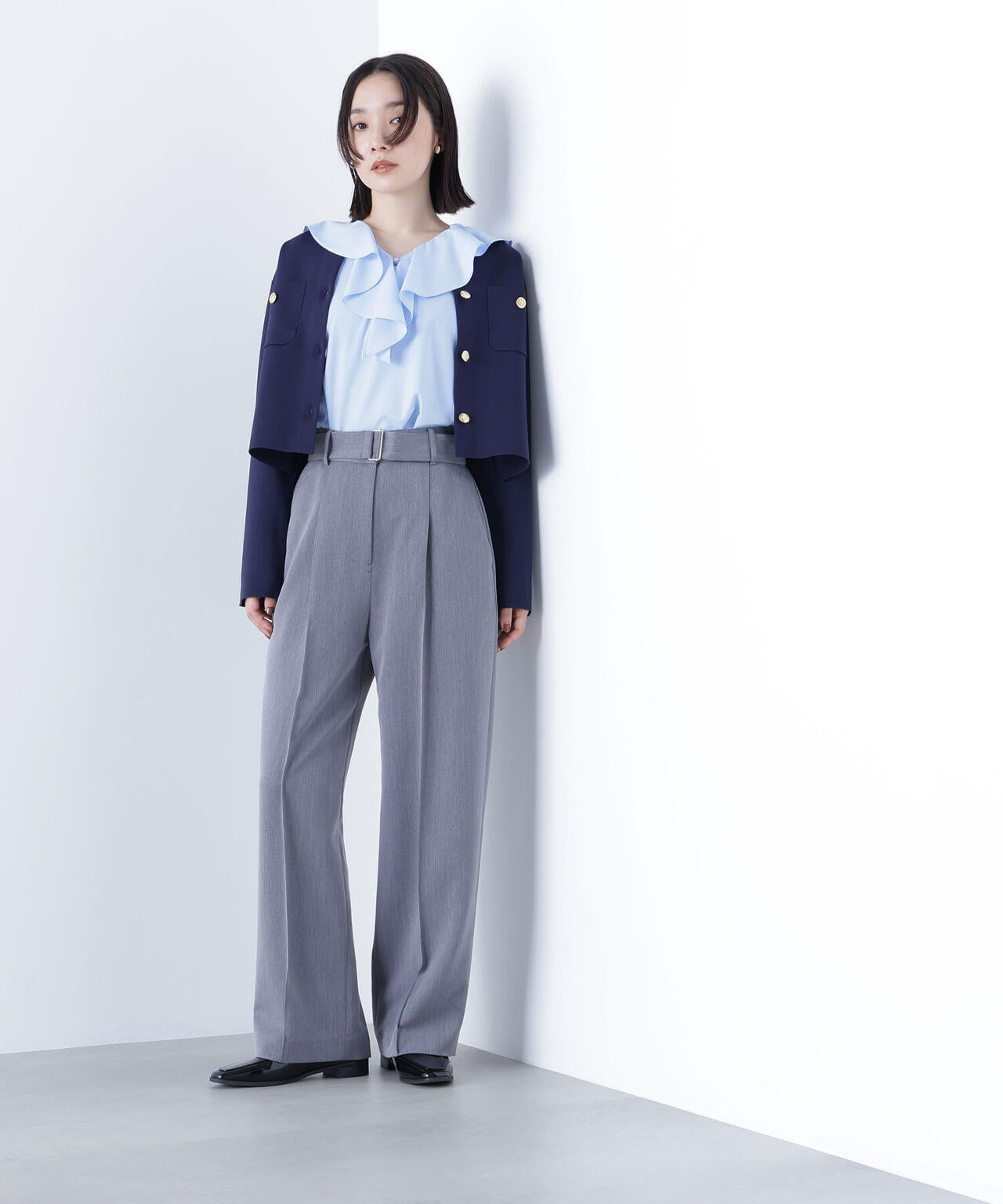 【Oggi掲載】コンパクトベスト セットアップ ワイドストレートパンツ