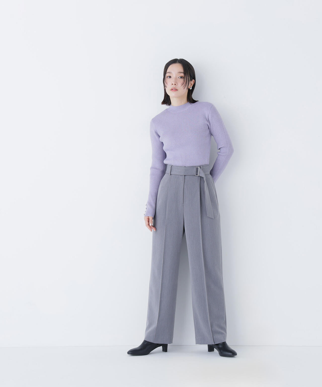 【Oggi掲載】コンパクトベスト セットアップ ワイドストレートパンツ