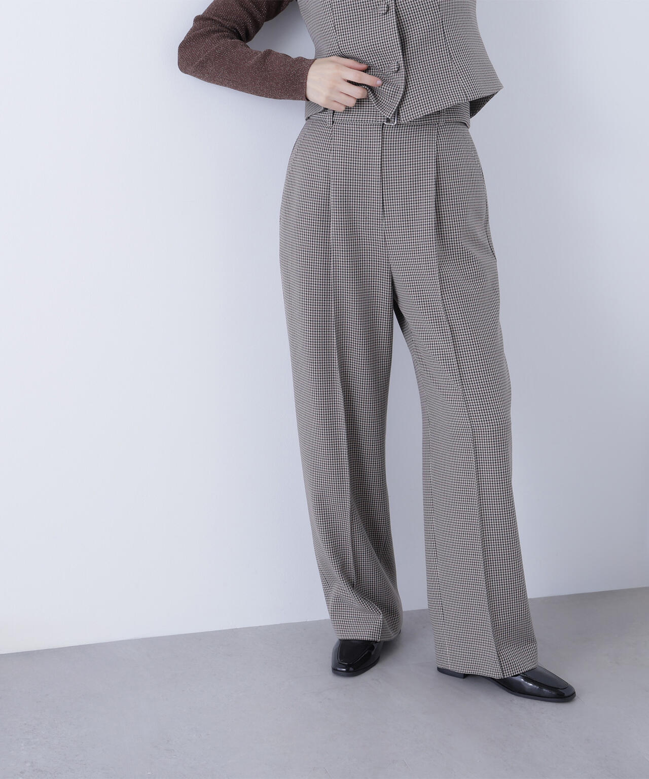 【Oggi掲載】コンパクトベスト セットアップ ワイドストレートパンツ