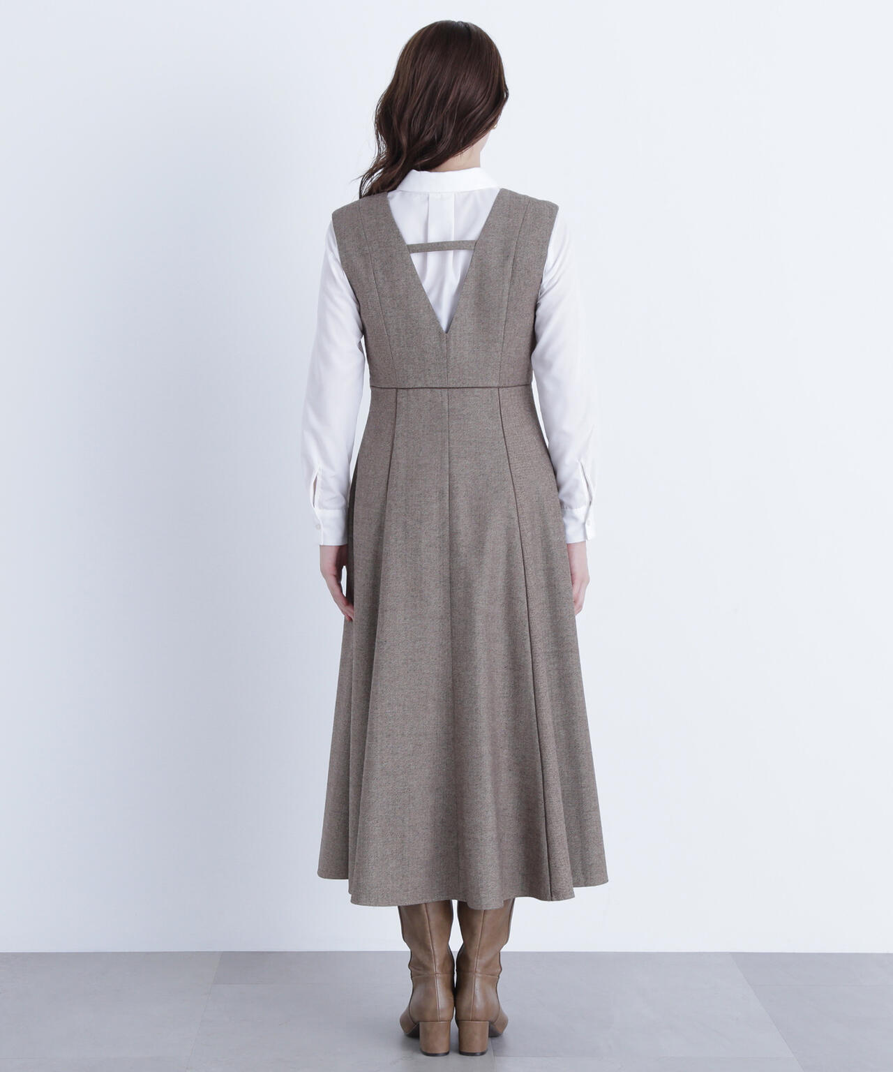 ニュアンスVネックジャンスカ