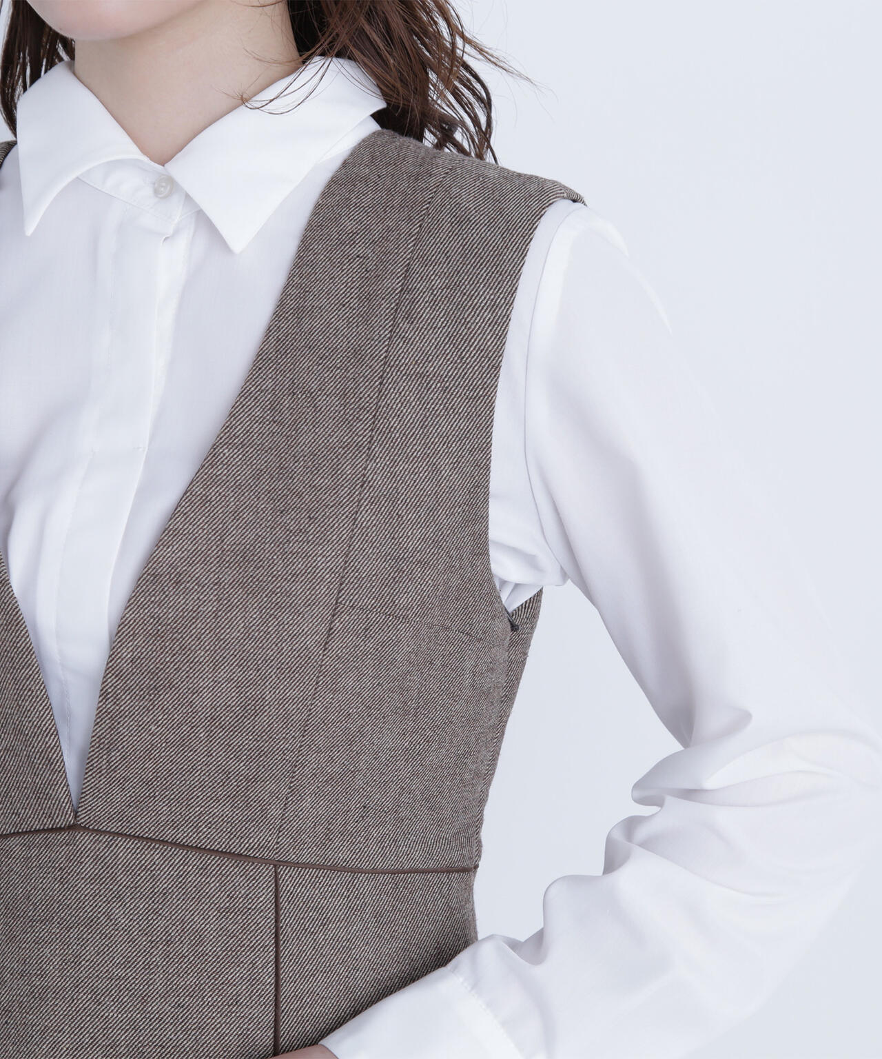 ニュアンスVネックジャンスカ