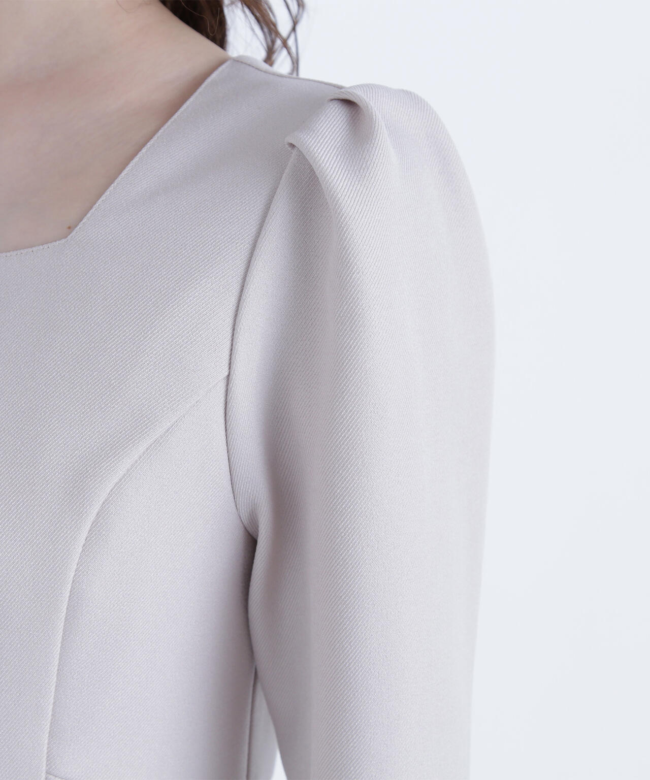 バイカラーボタンナローワンピース