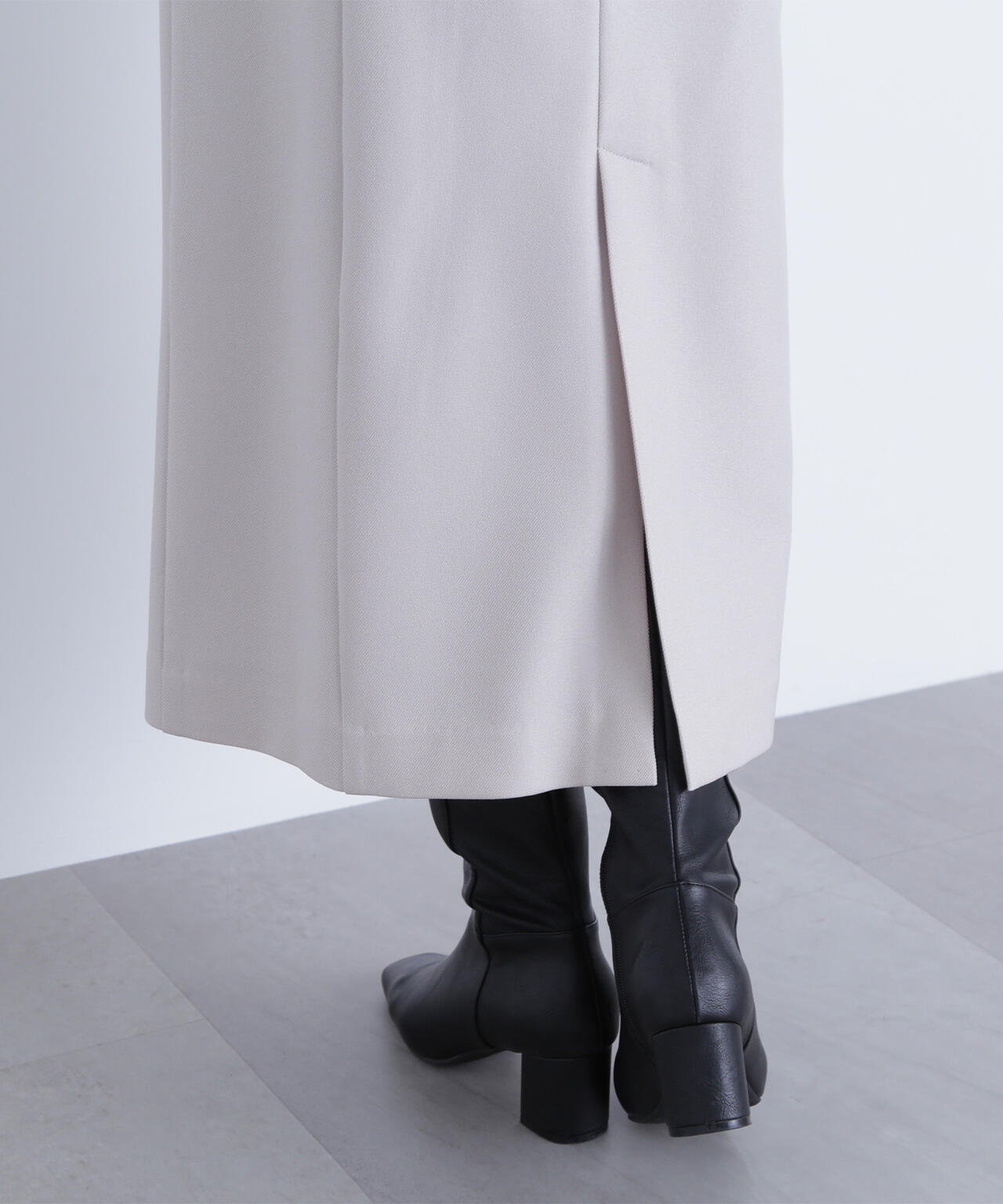 バイカラーボタンナローワンピース