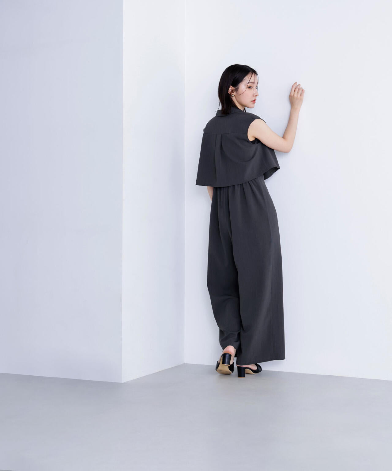 クロップドポケットシャツ&オールインワン