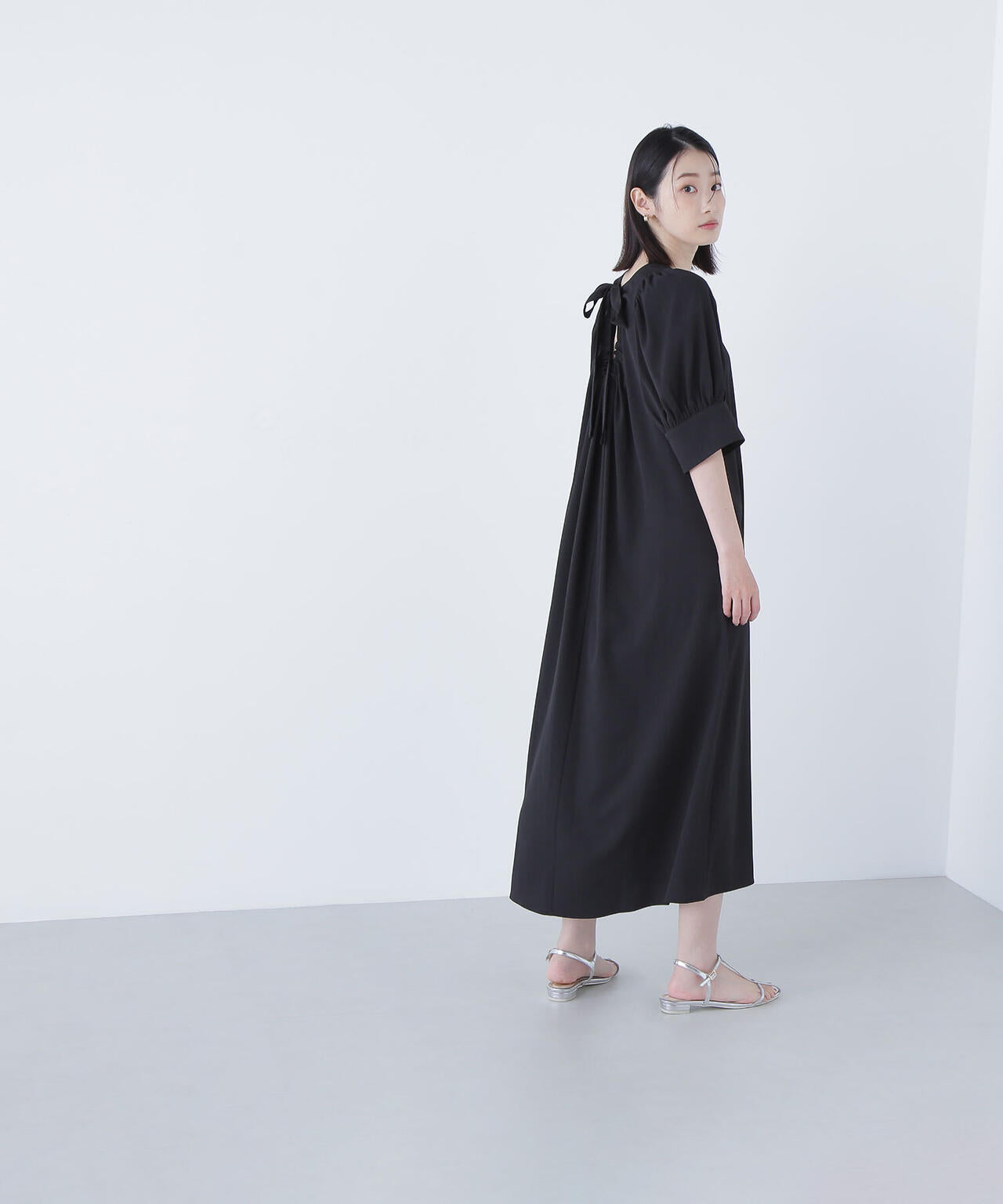 バックリボンリラクシーワンピース