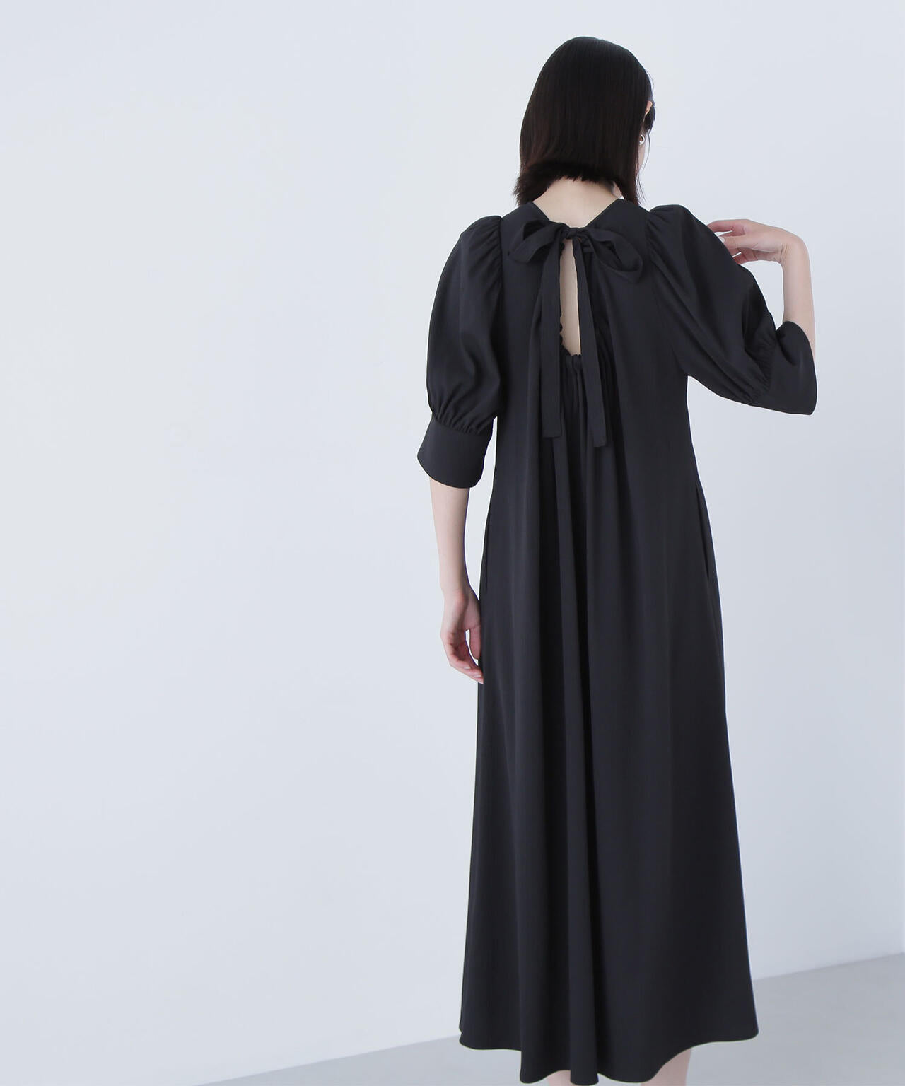 バックリボンリラクシーワンピース