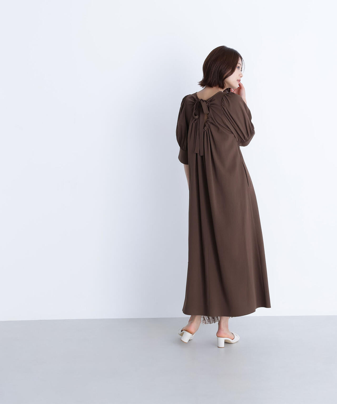 バックリボンリラクシーワンピース